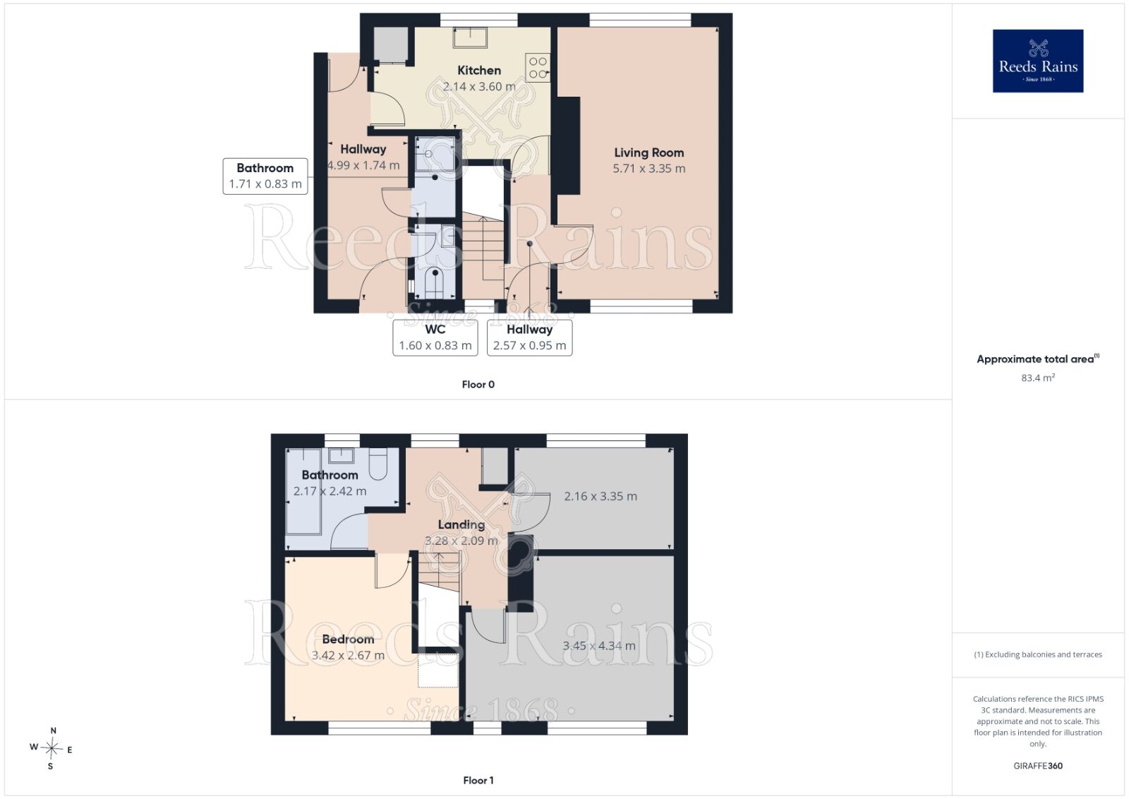 Floorplan of 3 bedroom Semi Detached House to rent, Staining Avenue, Ashton-on-Ribble, Lancashire, PR2