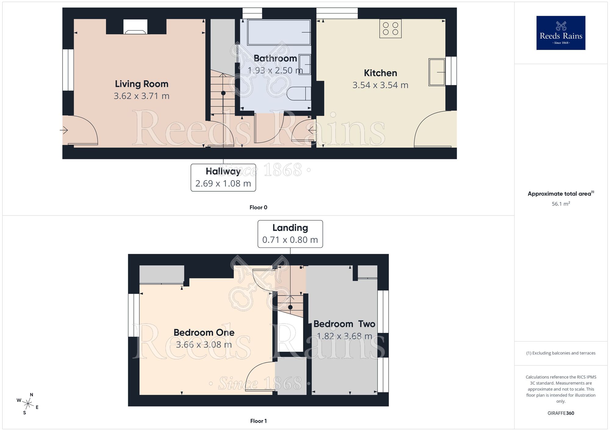 Floorplan of 2 bedroom End Terrace House for sale, Bournes Row, Hoghton, Lancashire, PR5