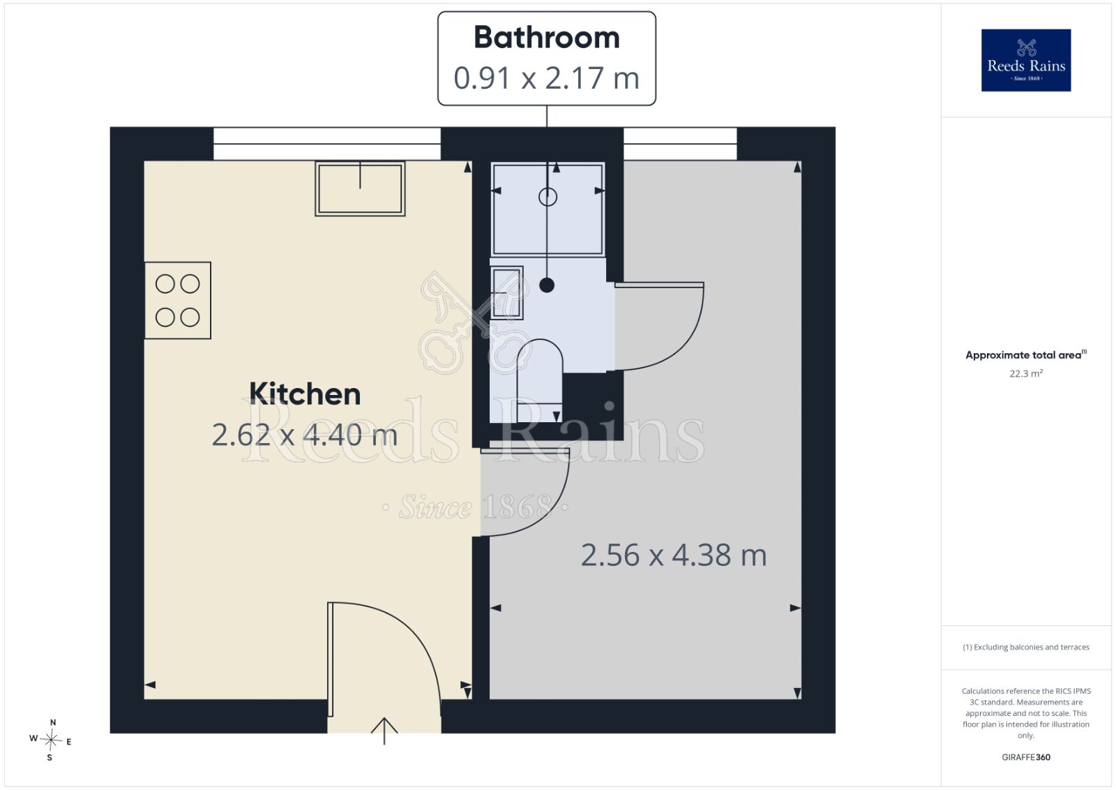 Floorplan of 1 bedroom Flat to rent, Greenfield Way, Ingol, Lancashire, PR2