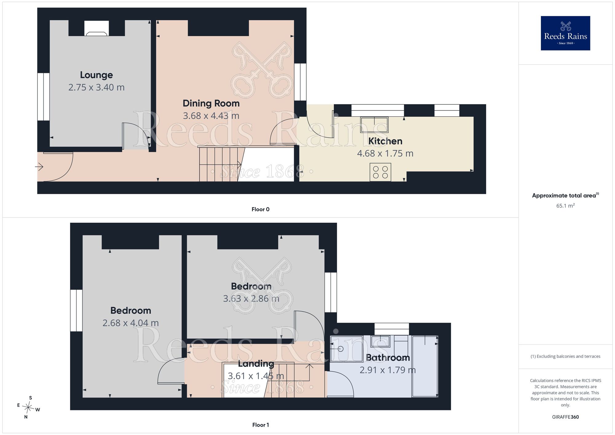 Floorplan of 2 bedroom Mid Terrace House for sale, Albert Terrace, Higher Walton, Lancashire, PR5
