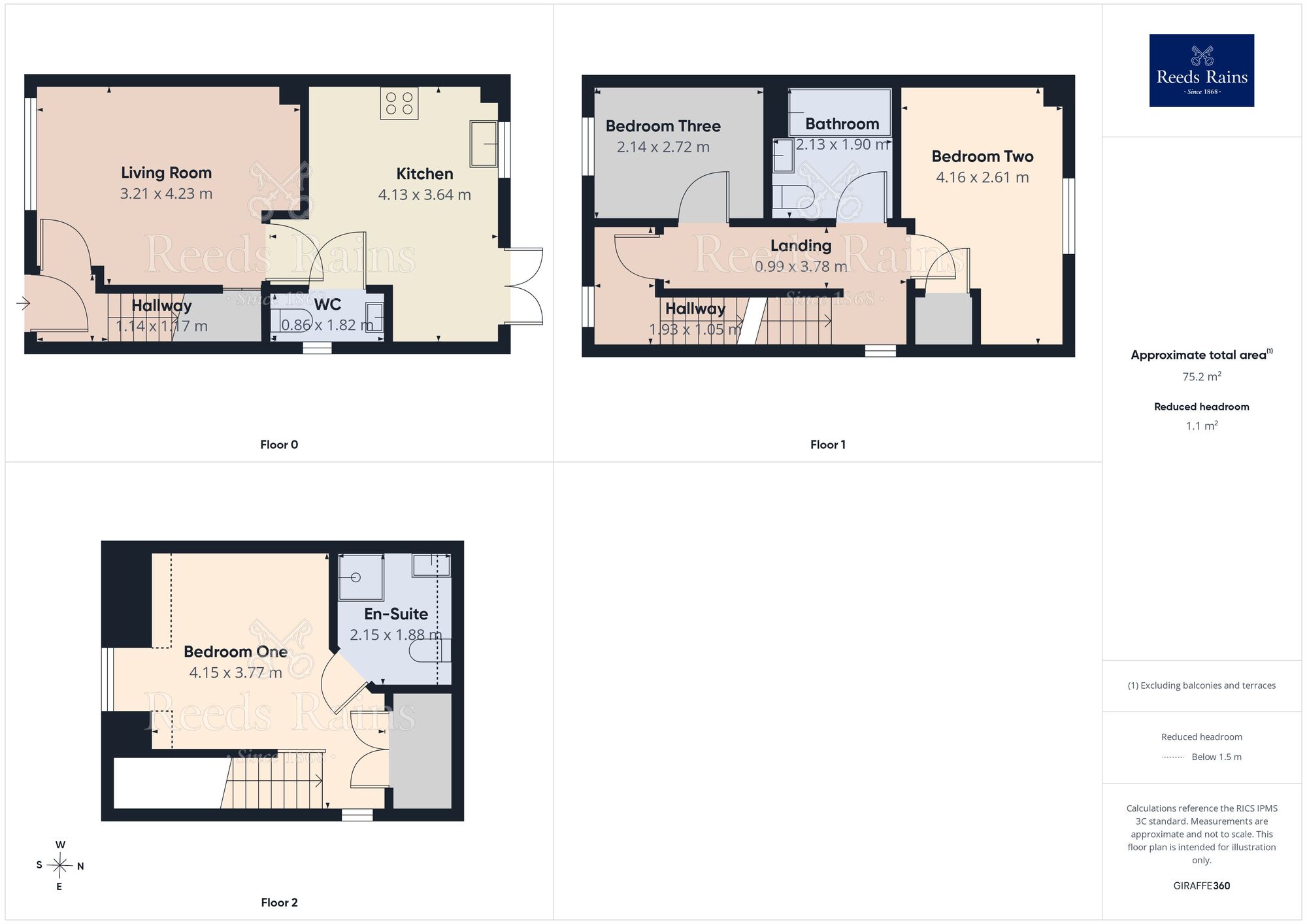 Floorplan of 3 bedroom Semi Detached House for sale, Oak Leaf Drive, Bamber Bridge, Lancashire, PR5