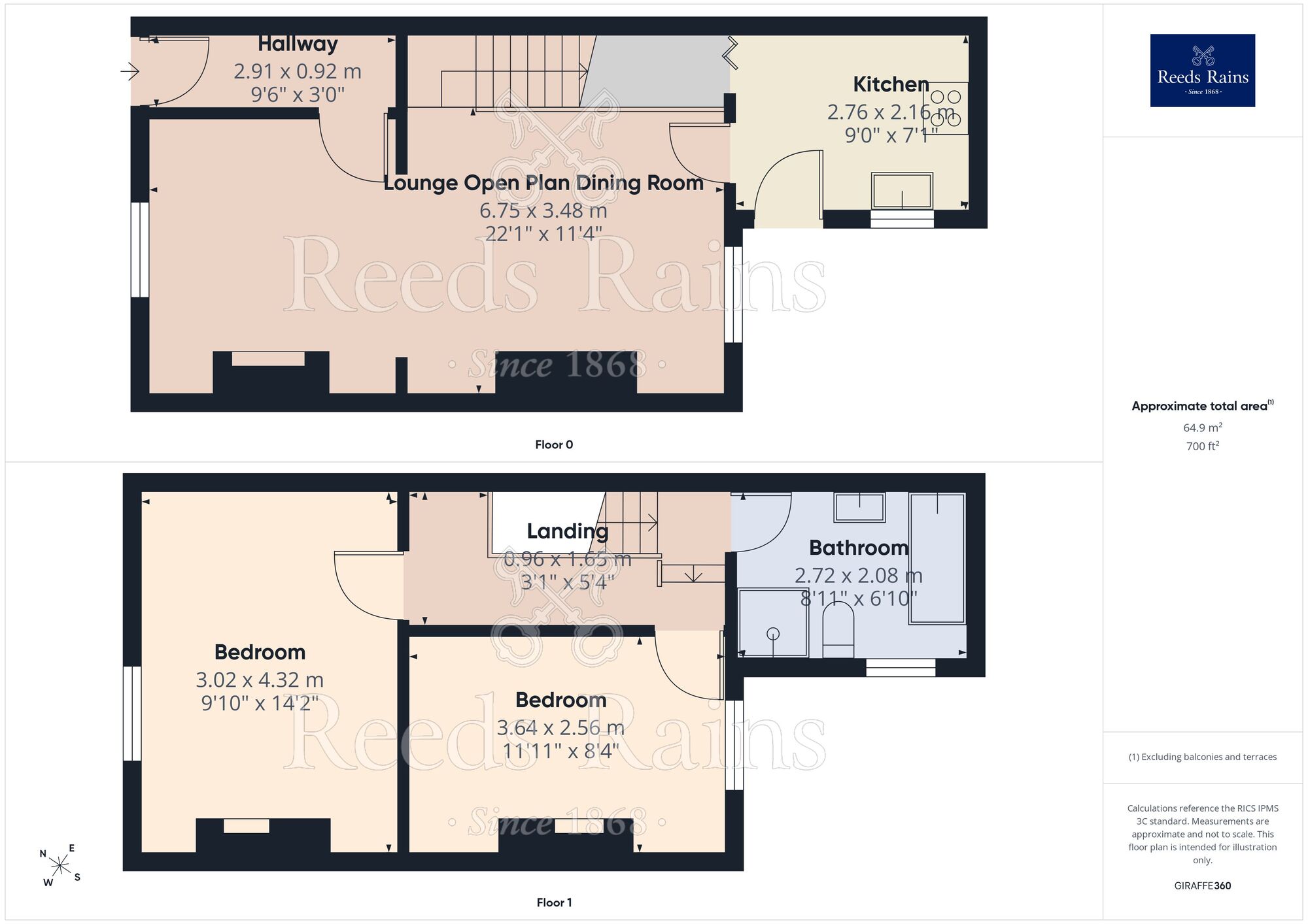 Floorplan of 2 bedroom Mid Terrace House for sale, Bridge Street, Higher Walton, Lancashire, PR5