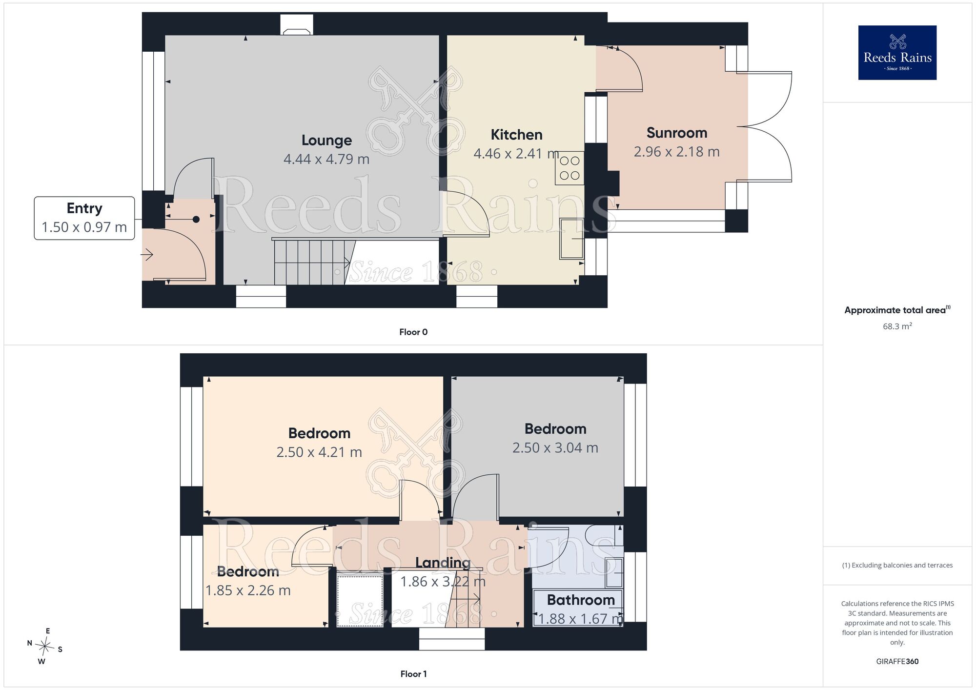 Floorplan of 3 bedroom Semi Detached House for sale, Rydal Avenue, Walton-le-Dale, Lancashire, PR5