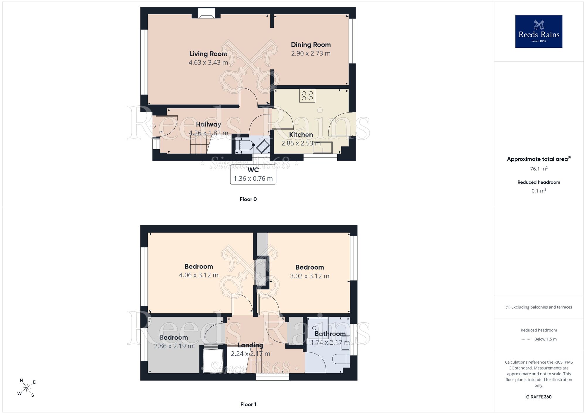 Floorplan of 3 bedroom Detached House for sale, Methuen Avenue, Hoghton, Lancashire, PR5