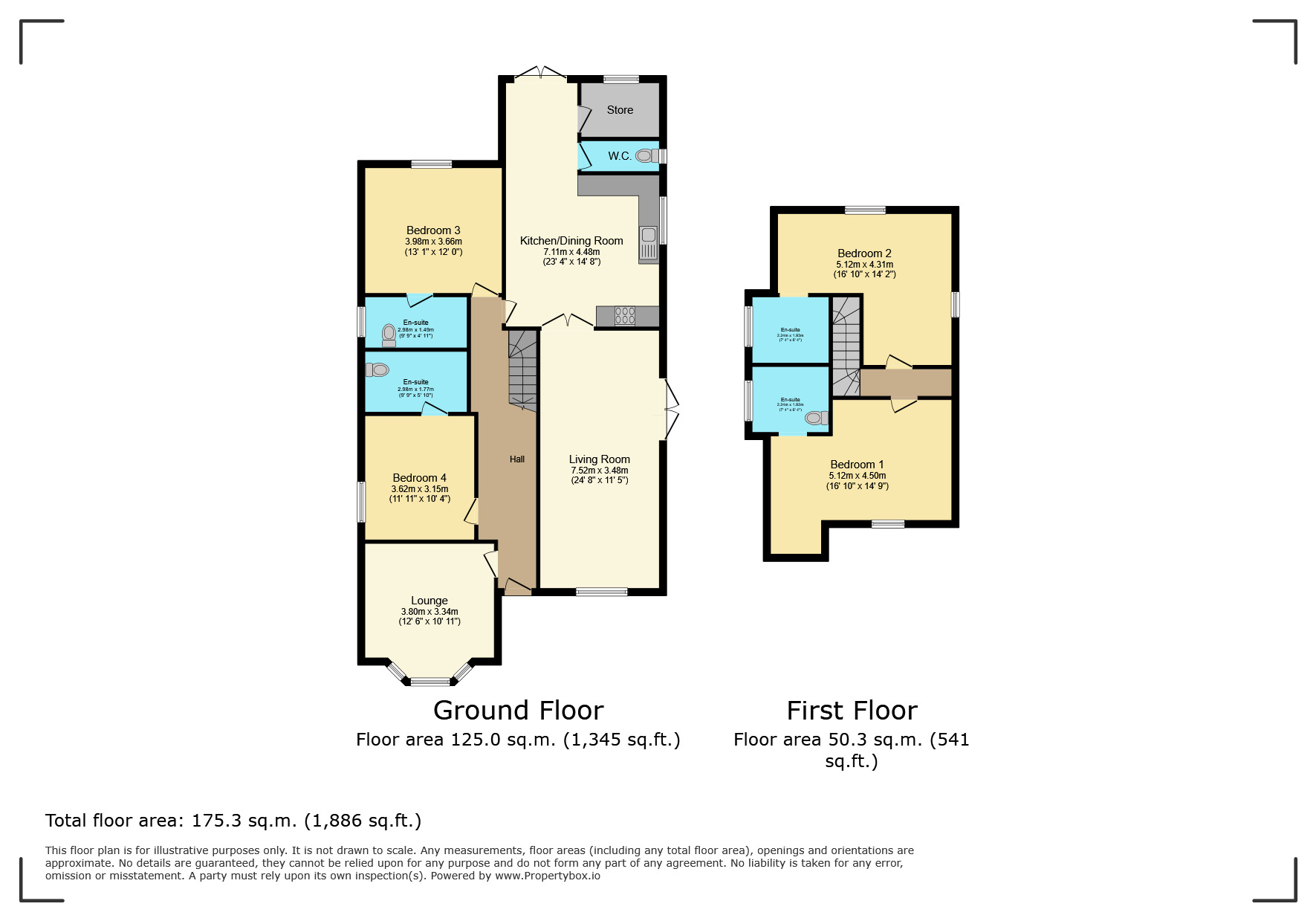 Floorplan of 4 bedroom Detached Bungalow for sale, Nuneaton Road, Bulkington, Warwickshire, CV12