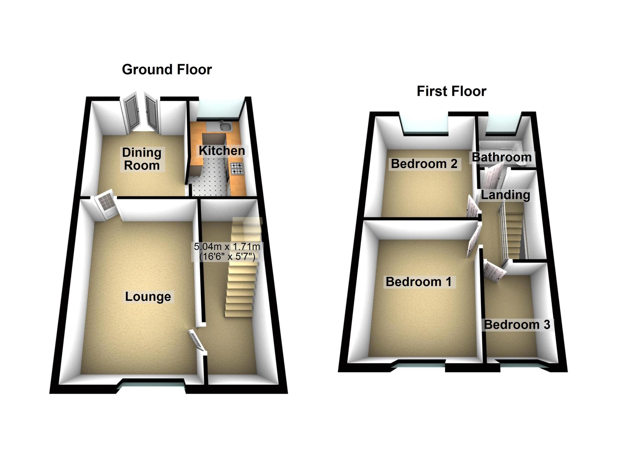 Floorplan of 3 bedroom Semi Detached House for sale, Deans Way, Coventry, Warwickshire, CV7