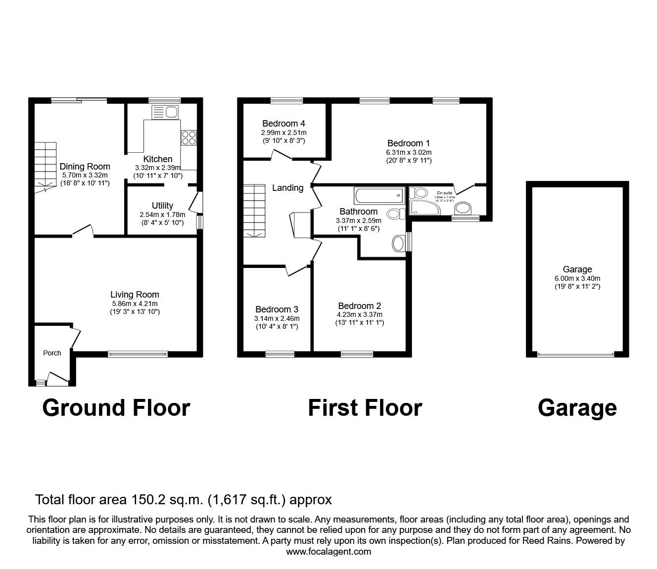 Floorplan of 4 bedroom Detached House for sale, Windmill Close, Kenilworth, Warwickshire, CV8
