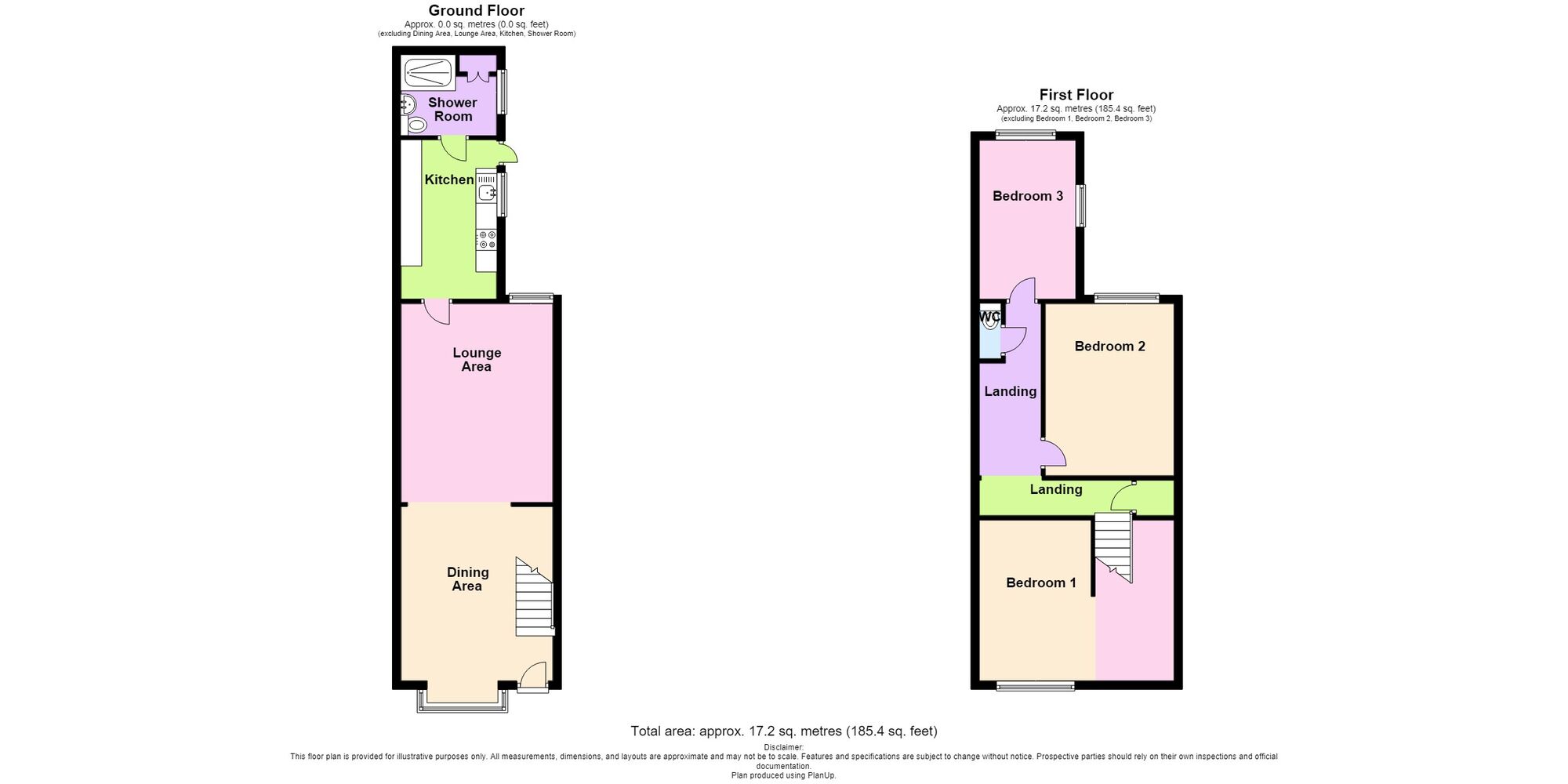 Floorplan of 3 bedroom End Terrace House for sale, Newtown Road, Bedworth, Warwickshire, CV12