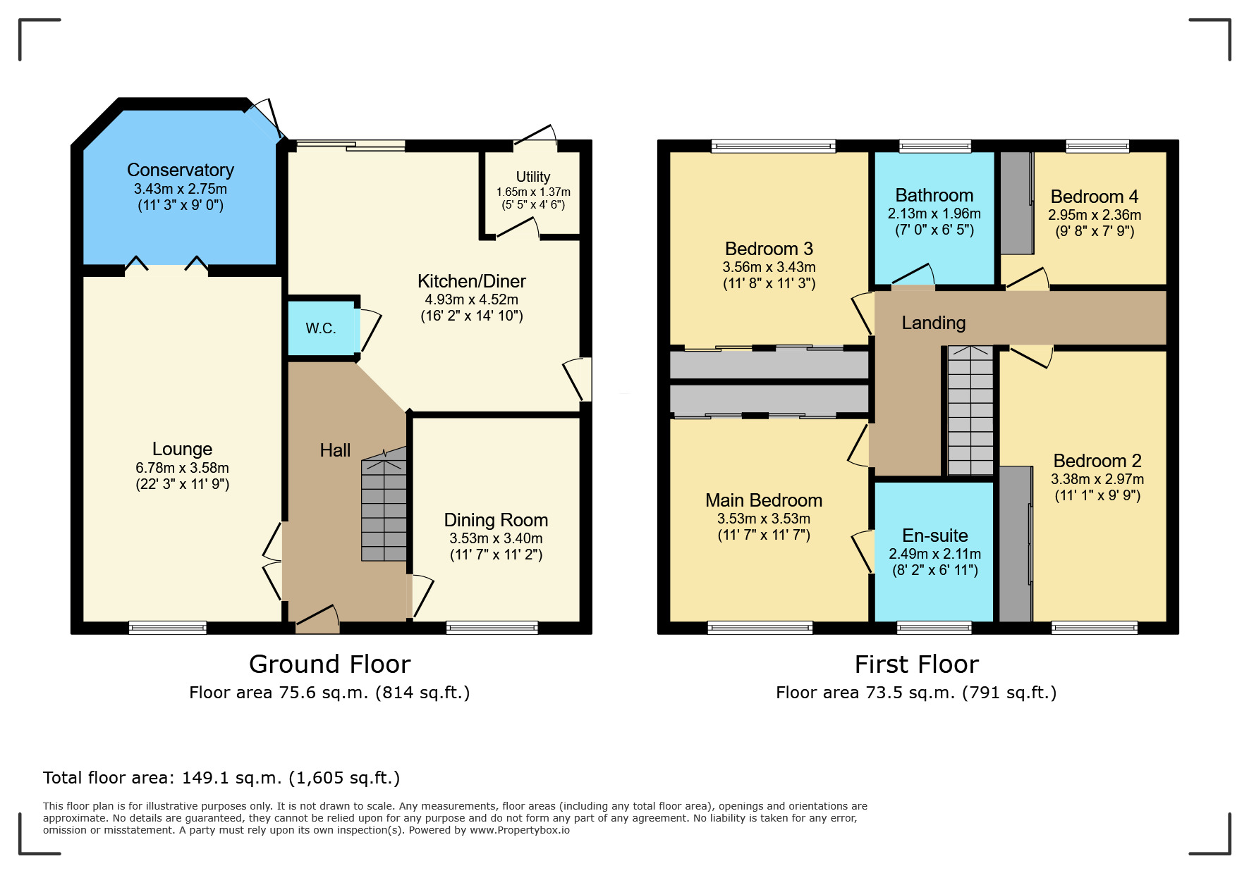 Floorplan of 4 bedroom Detached House for sale, Hatters Court, Bedworth, Warwickshire, CV12