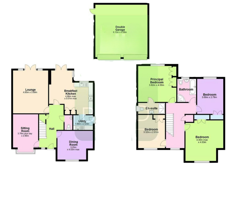Floorplan of 4 bedroom Detached House for sale, Ethelred Close, Cryfield Heights, Coventry, West Midlands, CV4