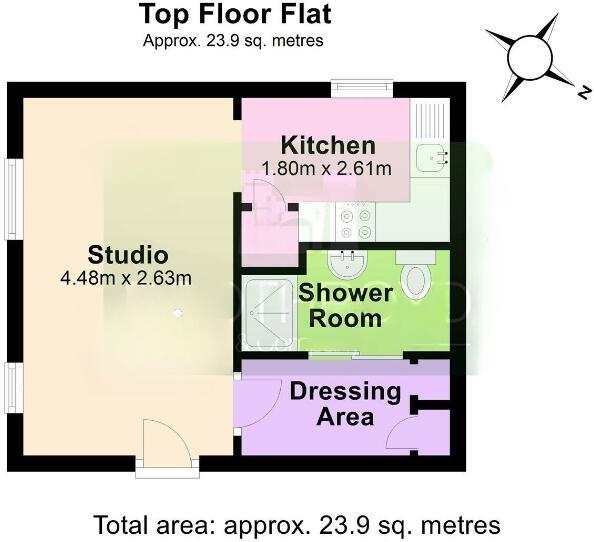 Floorplan of 1 bedroom  Flat to rent, Ebourne Close, Kenilworth, Warwickshire, CV8