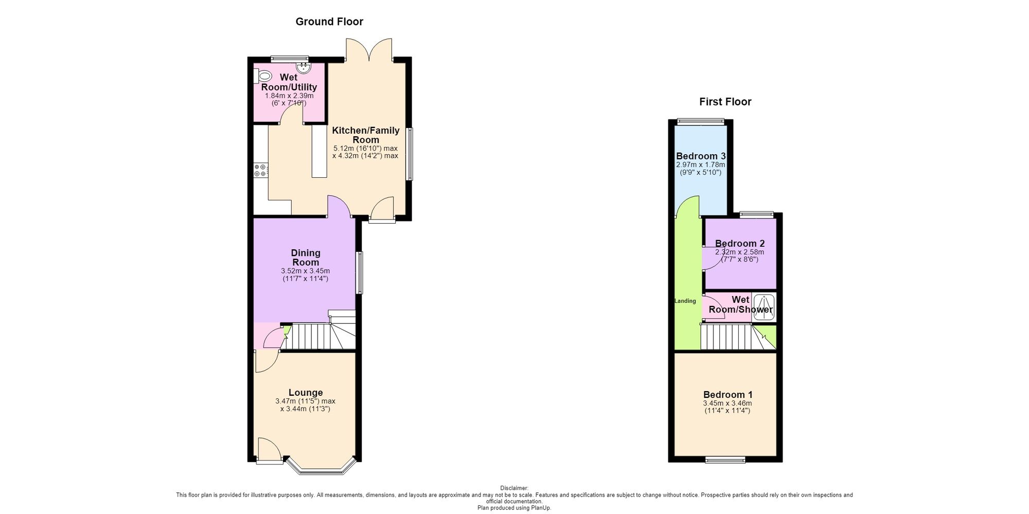 Floorplan of 3 bedroom Semi Detached House for sale, Newtown Road, Bedworth, Warwickshire, CV12