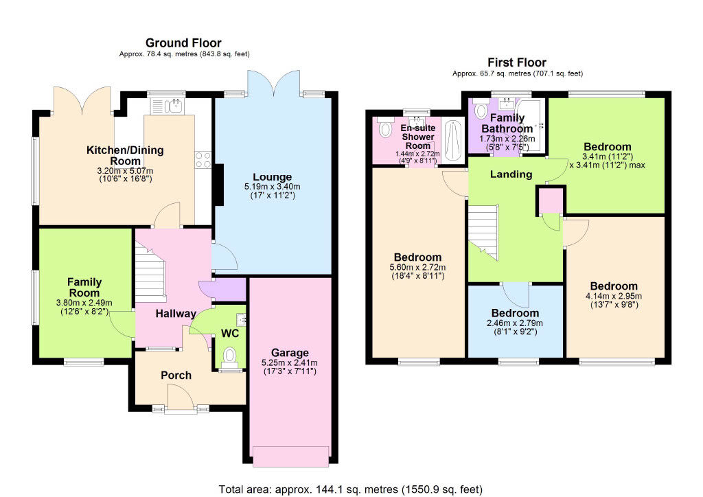 Floorplan of 4 bedroom Detached House for sale, Milner Close, Bulkington, Warwickshire, CV12