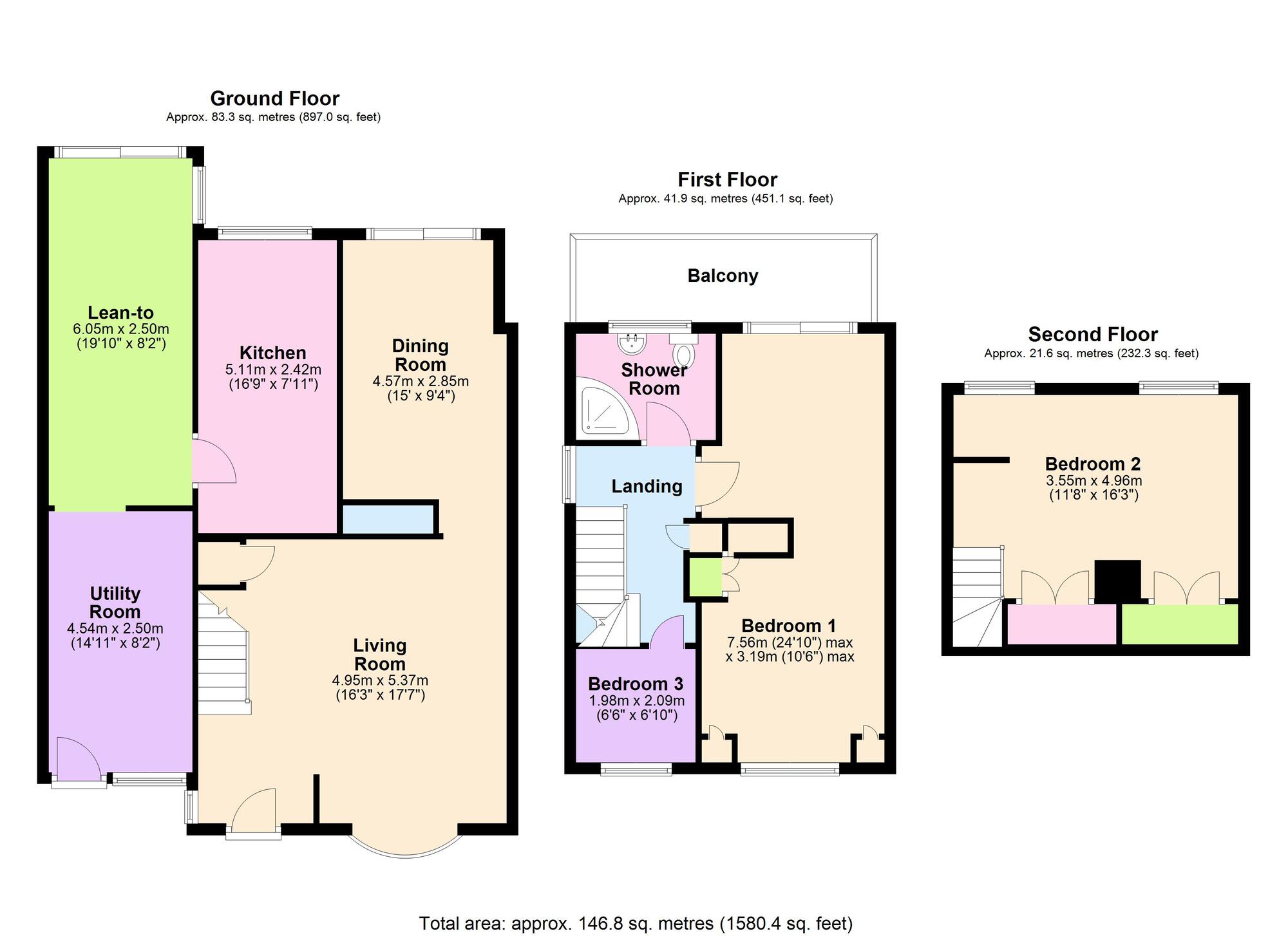 Floorplan of 4 bedroom Semi Detached House for sale, Grange Avenue, Kenilworth, Warwickshire, CV8