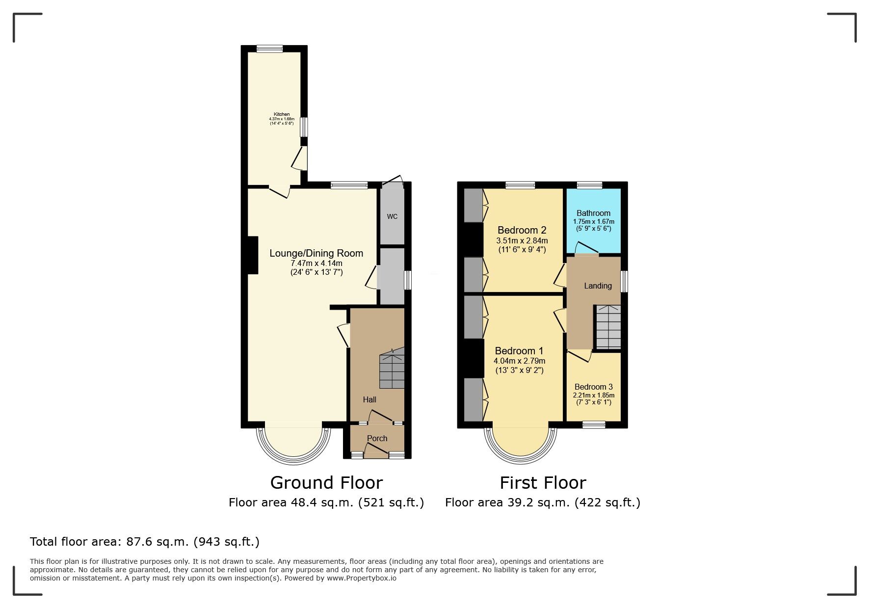 Floorplan of 3 bedroom Semi Detached House for sale, Smorrall Lane, Bedworth, Warwickshire, CV12