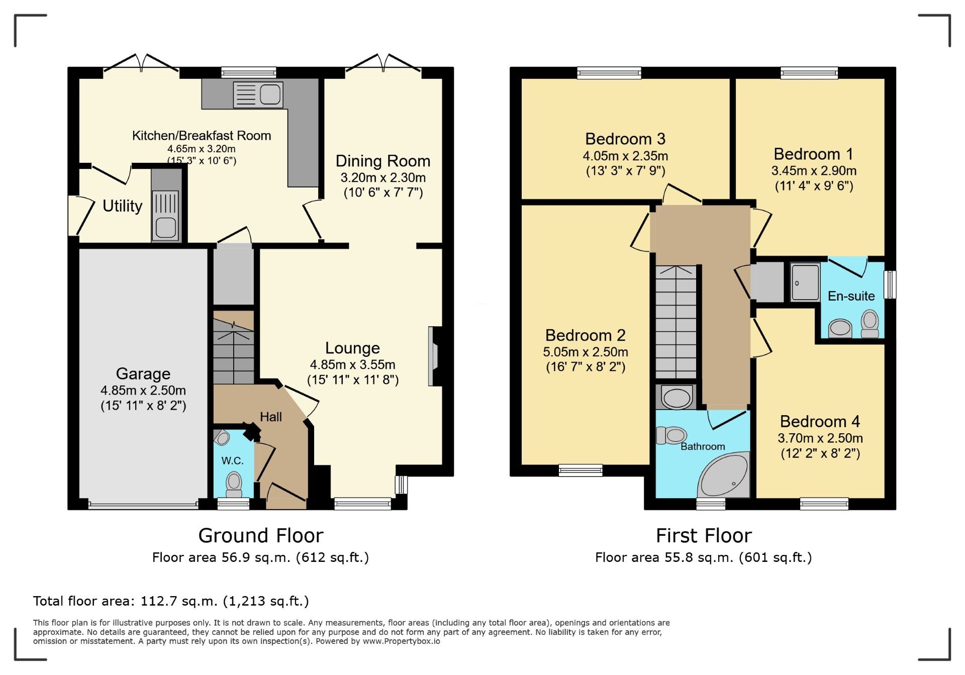 Floorplan of 4 bedroom Detached House for sale, Snowdrop Close, Bedworth, Warwickshire, CV12