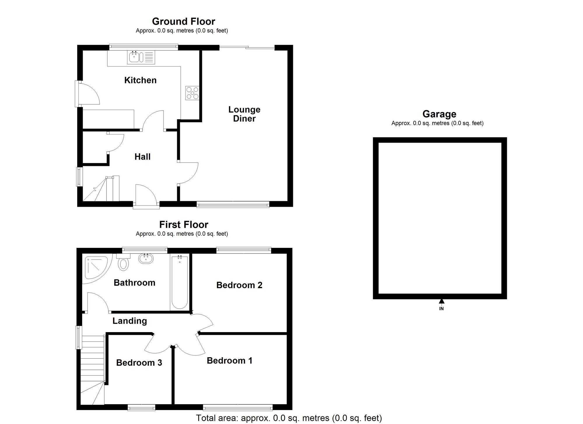 Floorplan of 3 bedroom Semi Detached House for sale, Barbridge Road, Bulkington, Warwickshire, CV12