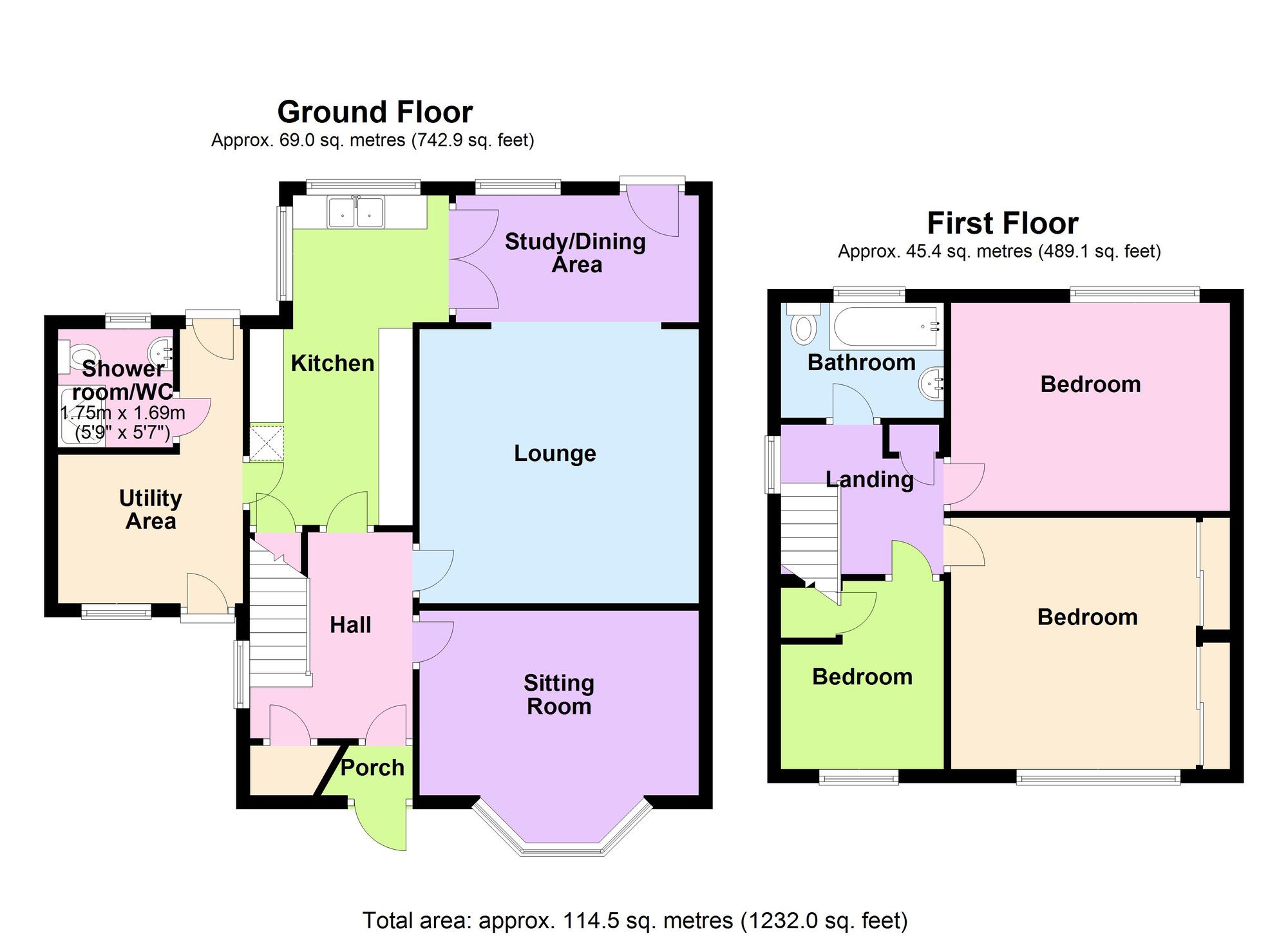 Floorplan of 3 bedroom Semi Detached House for sale, Rectory Drive, Exhall, Warwickshire, CV7