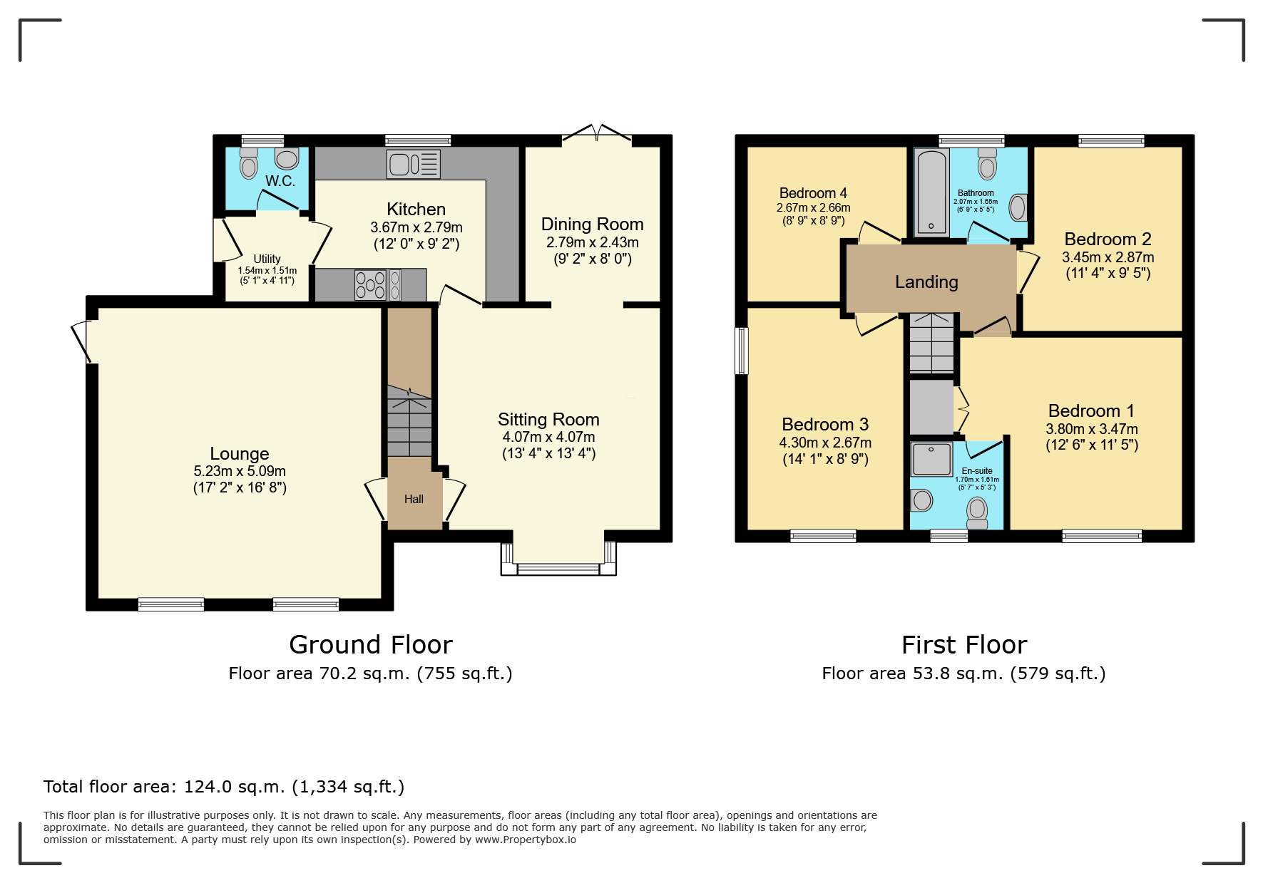 Floorplan of 4 bedroom Detached House for sale, Dove Close, Bedworth, Warwickshire, CV12
