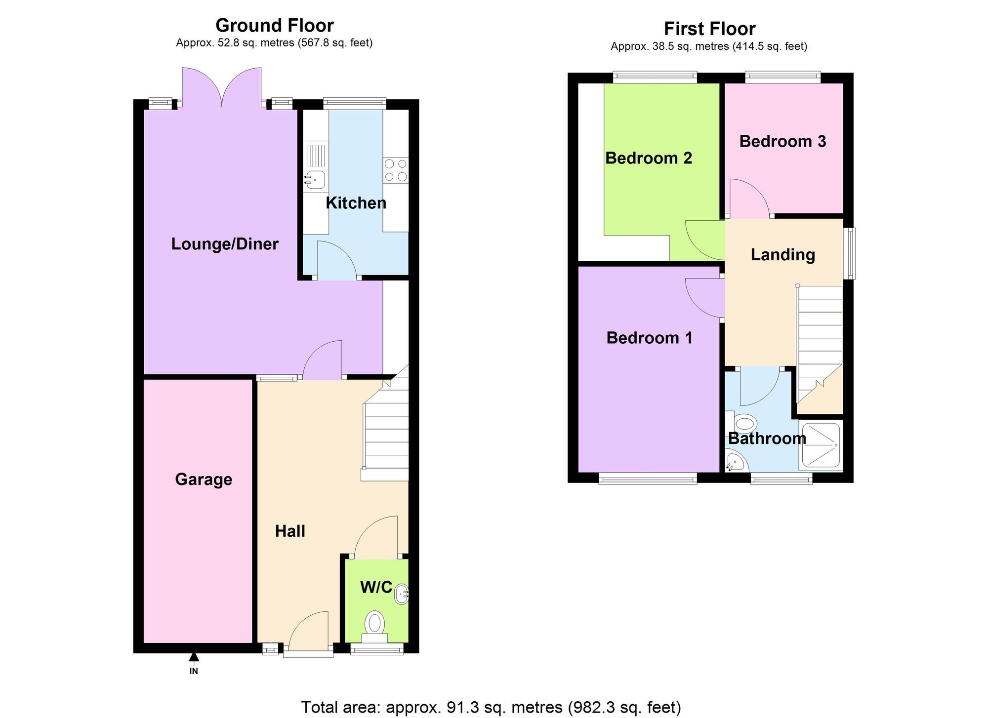 Floorplan of 3 bedroom Semi Detached House for sale, Willow Close, Bedworth, Warwickshire, CV12