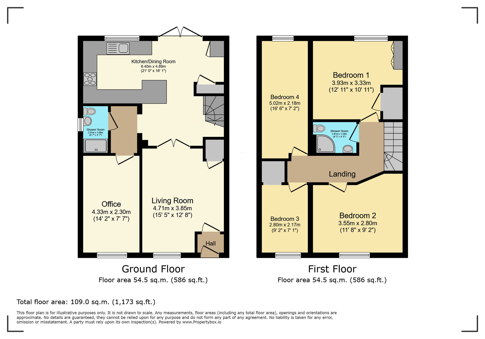 Floorplan of 4 bedroom Semi Detached House for sale, Cardigan Road, Bedworth, Warwickshire, CV12