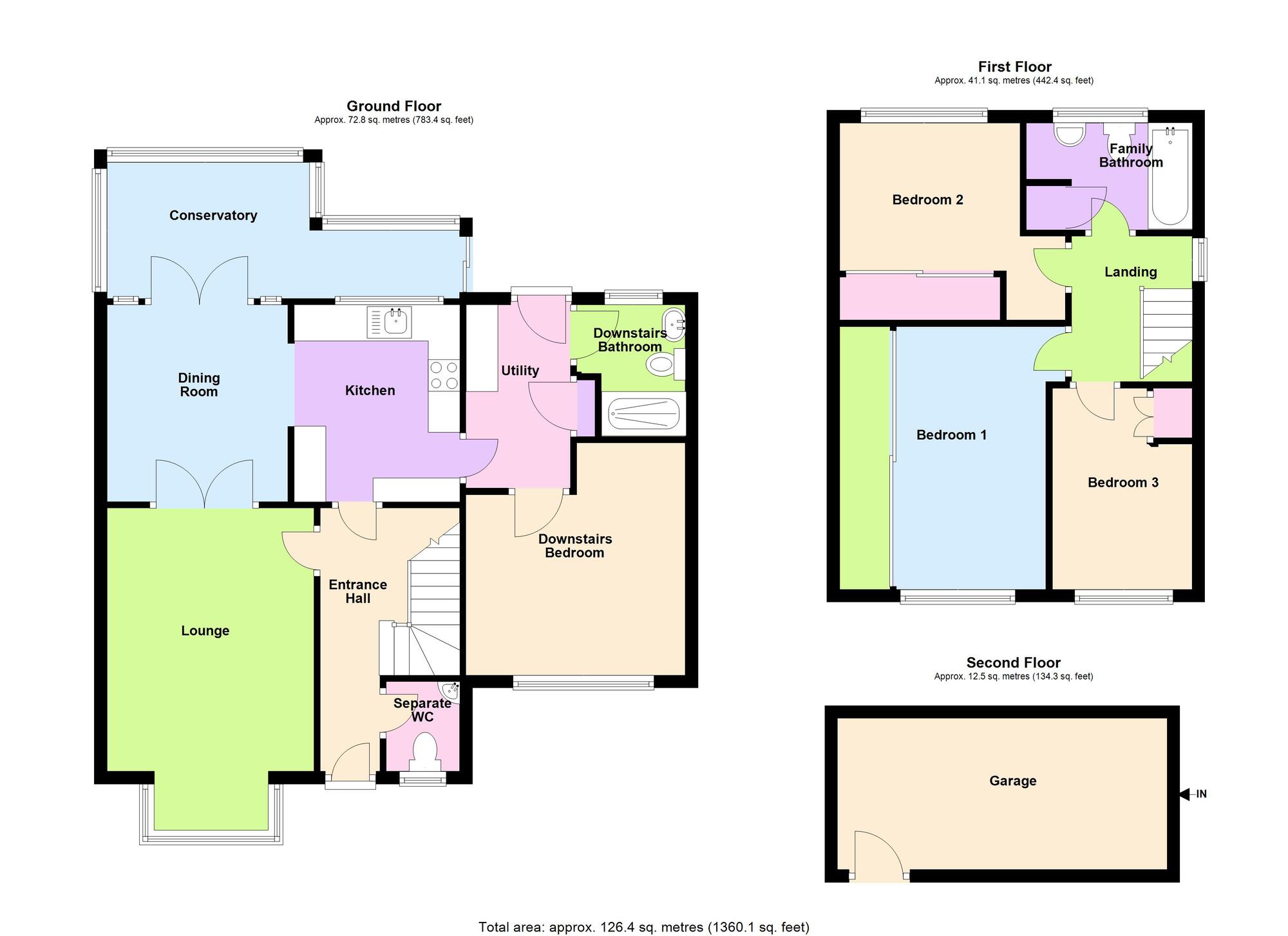 Floorplan of 4 bedroom Semi Detached House for sale, Edward Tyler Road, Exhall, Warwickshire, CV7