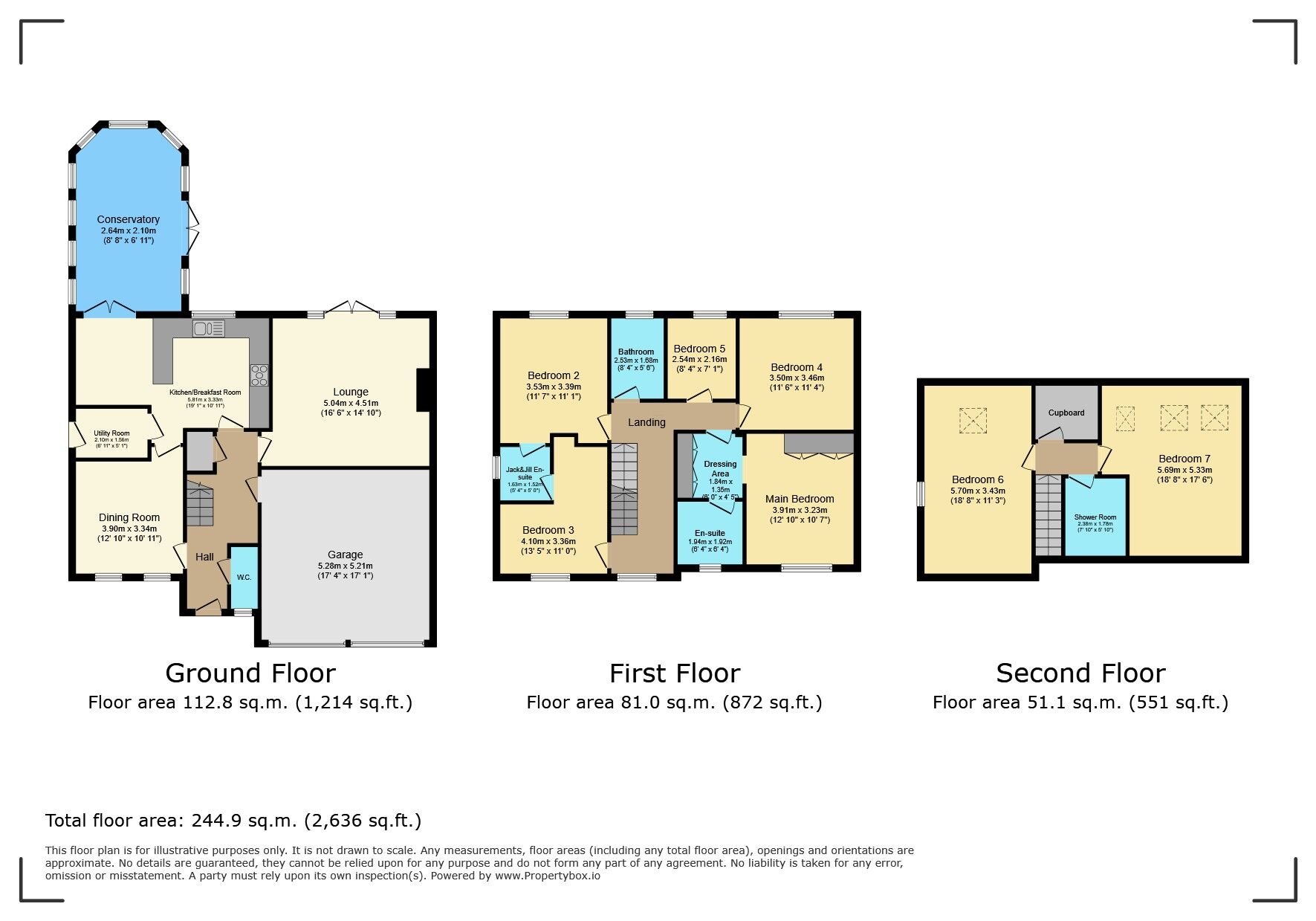 Floorplan of 7 bedroom Detached House for sale, Snowdrop Close, Bedworth, Warwickshire, CV12