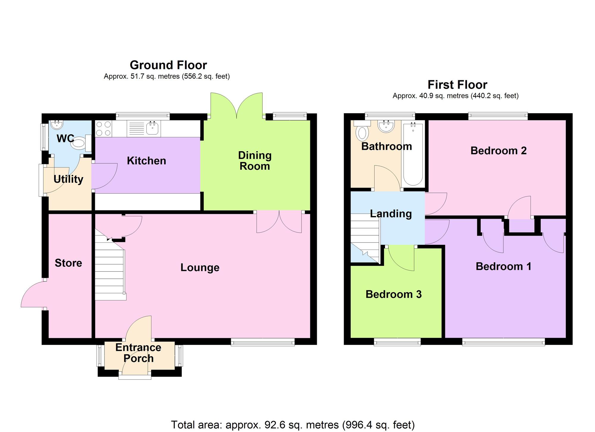 Floorplan of 3 bedroom Semi Detached House for sale, Thimbler Road, Coventry, West Midlands, CV4