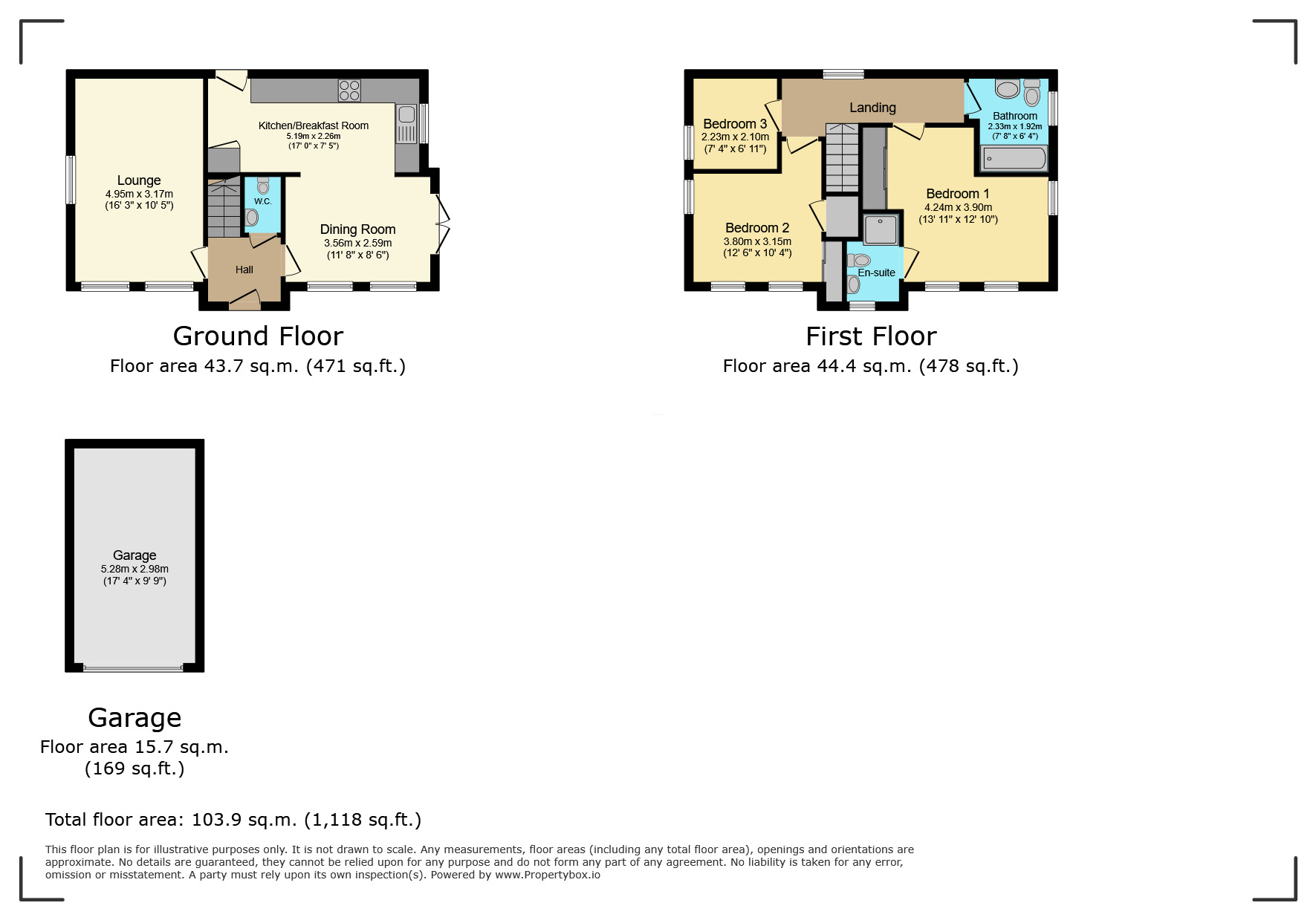 Floorplan of 3 bedroom Detached House for sale, Dovecote Drive, Nuneaton, Warwickshire, CV10