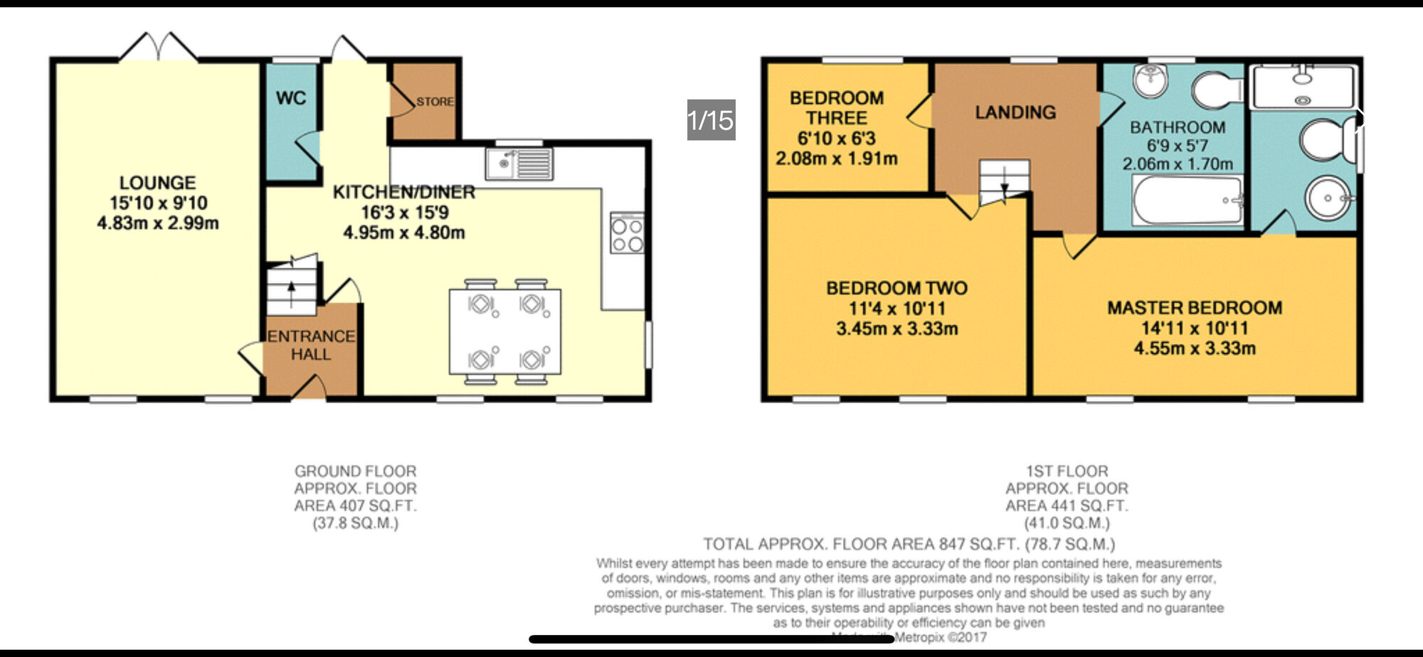 Floorplan of 3 bedroom Semi Detached House for sale, Tile Lane, Nuneaton, Warwickshire, CV10