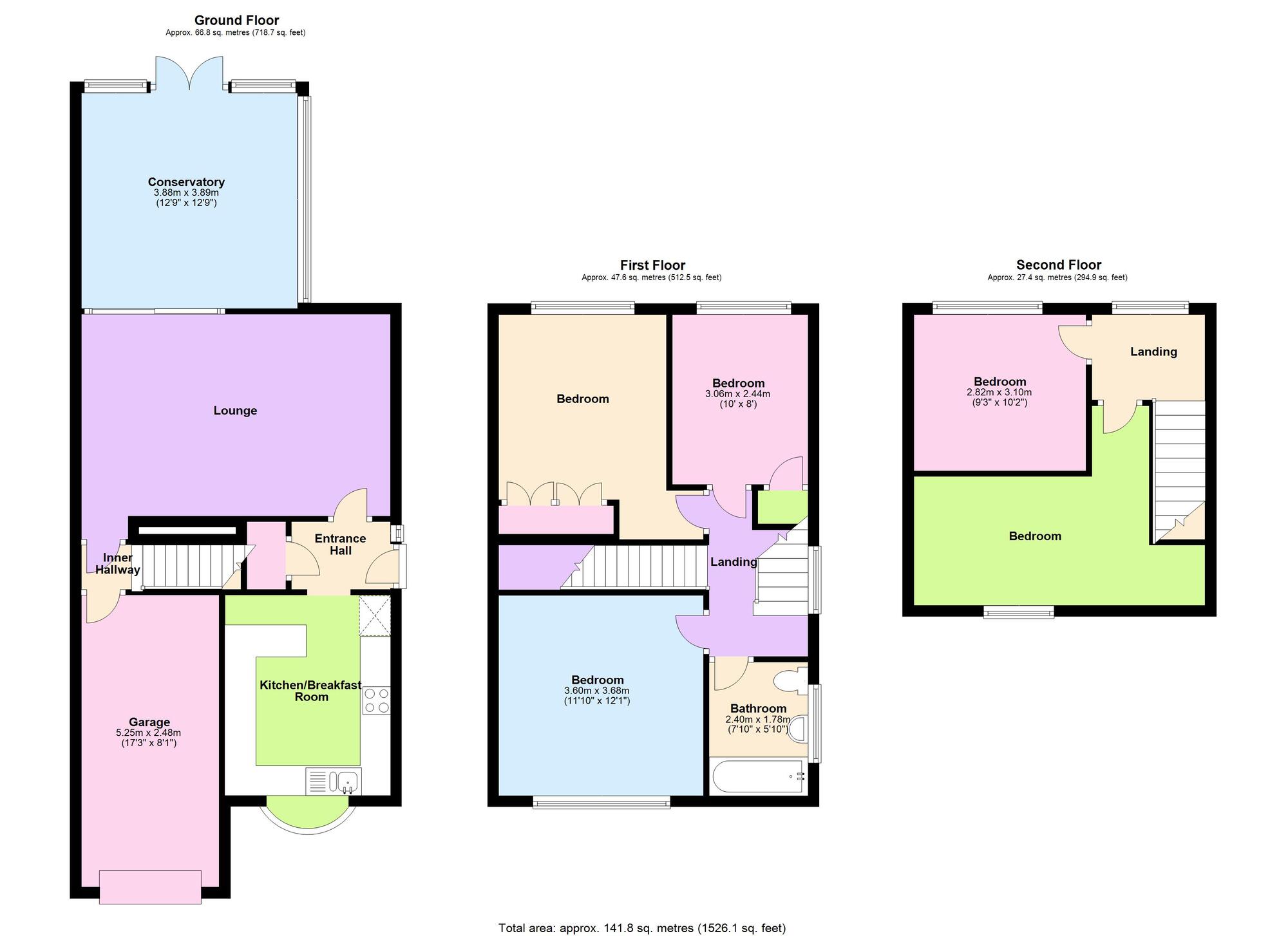 Floorplan of 5 bedroom Semi Detached House for sale, Goodyers End Lane, Bedworth, Warwickshire, CV12