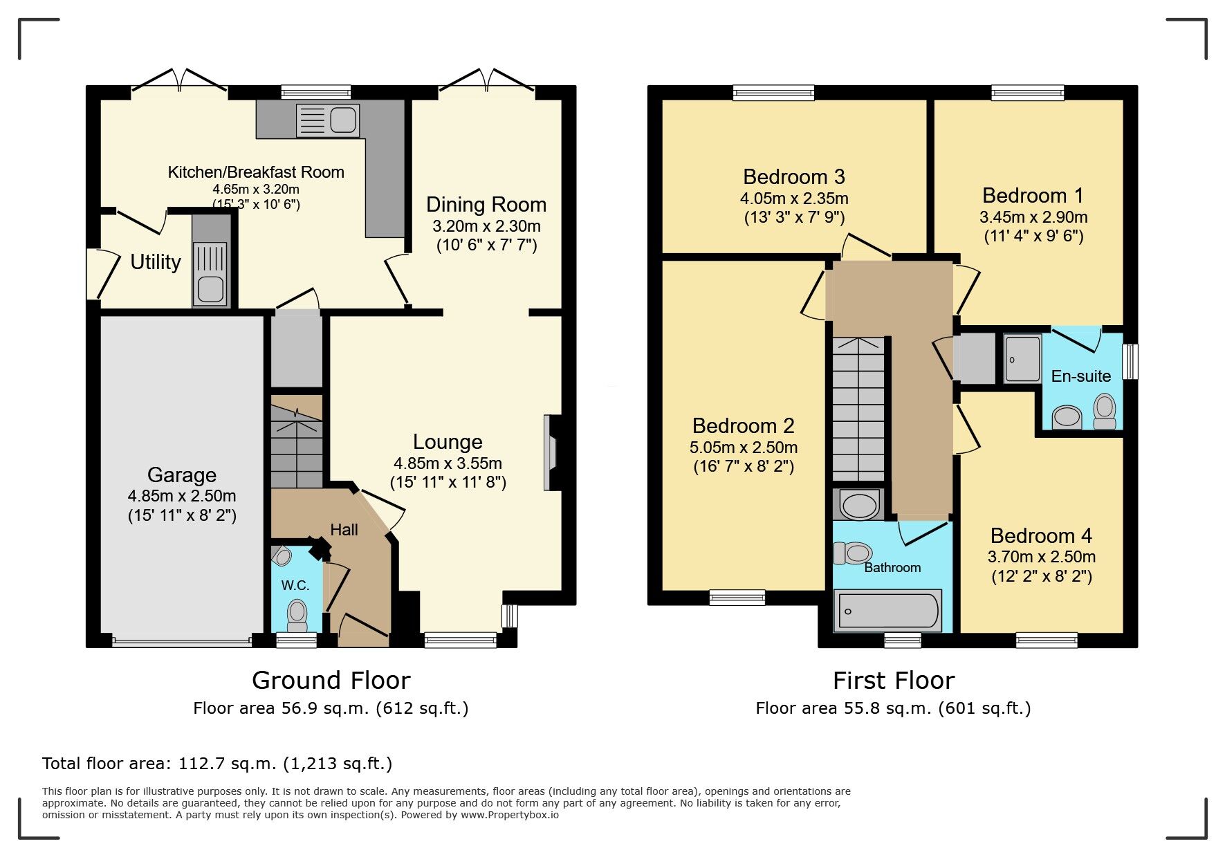 Floorplan of 4 bedroom Detached House for sale, Primrose Drive, Bedworth, Warwickshire, CV12