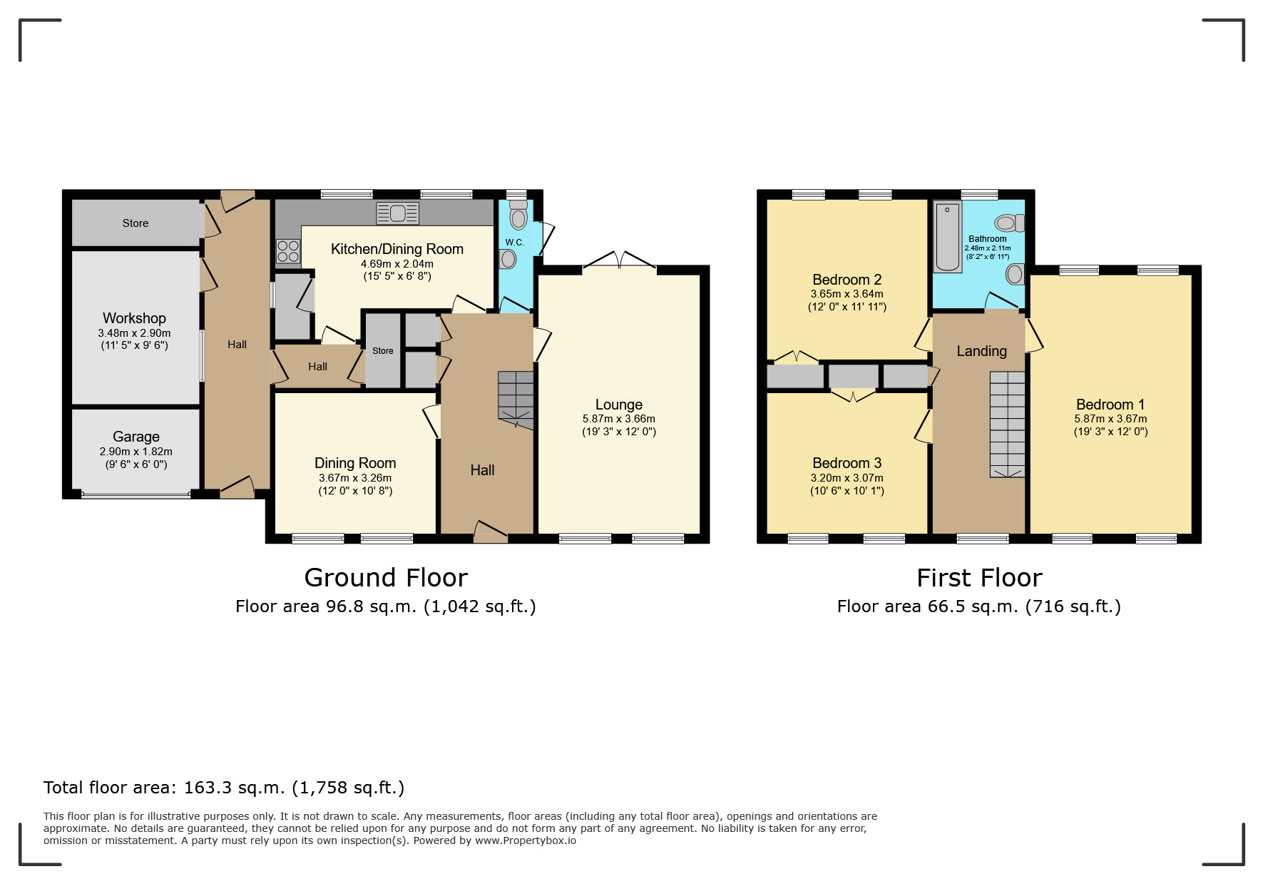 Floorplan of 3 bedroom Detached House for sale, Amherst Road, Kenilworth, Warwickshire, CV8