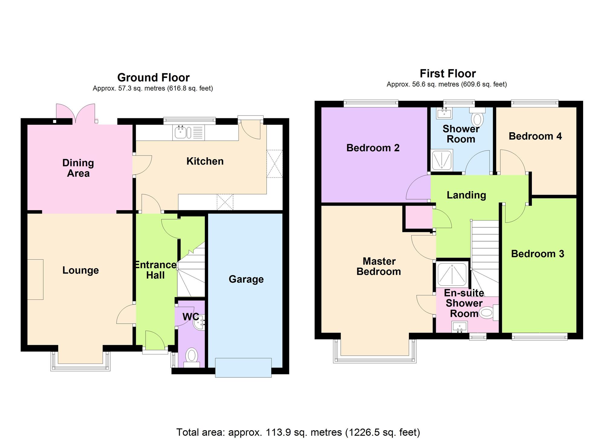 Floorplan of 4 bedroom Detached House for sale, The Laurels, Bedworth, Warwickshire, CV12