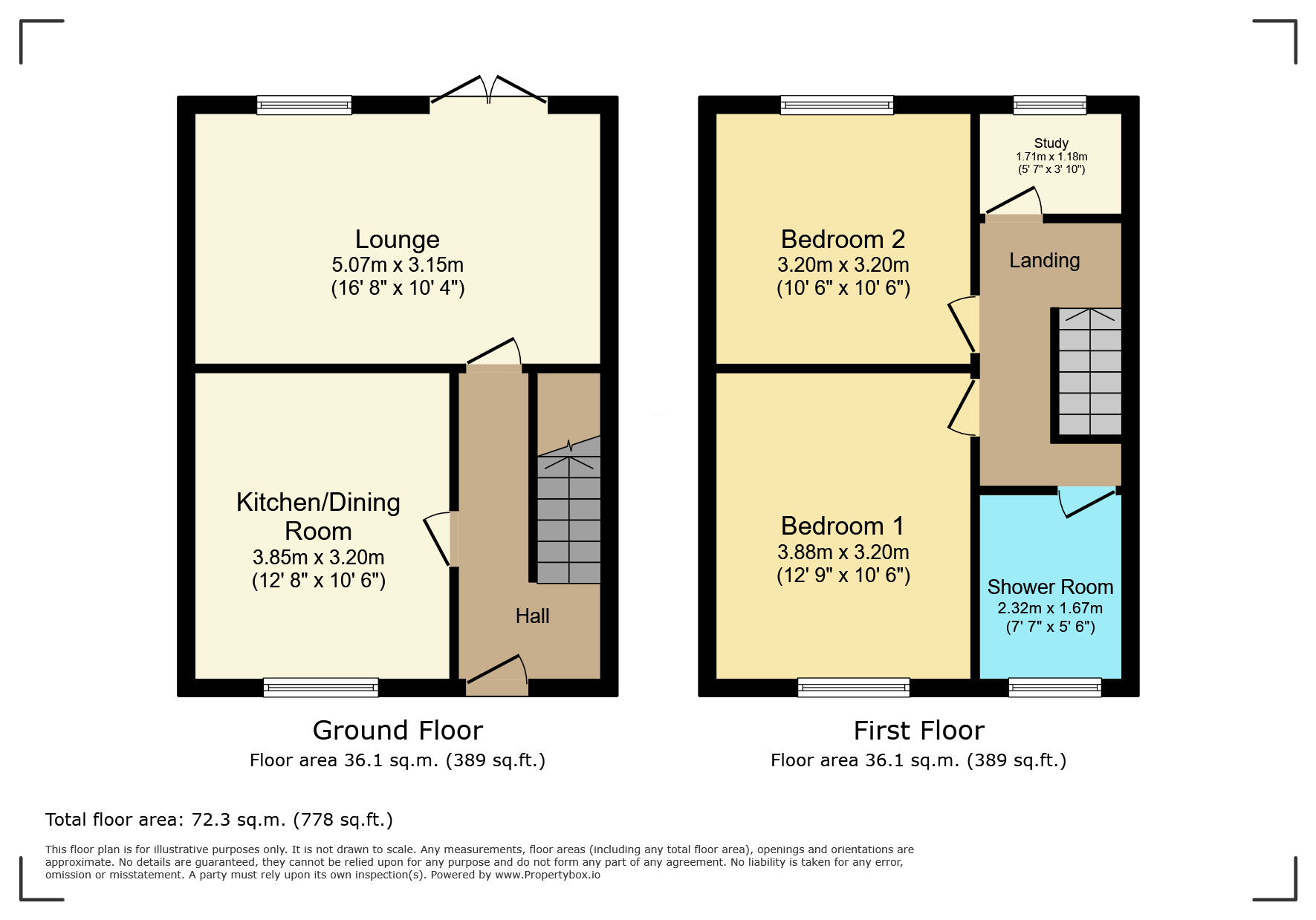 Floorplan of 3 bedroom End Terrace House for sale, Newtown Road, Bedworth, Warwickshire, CV12