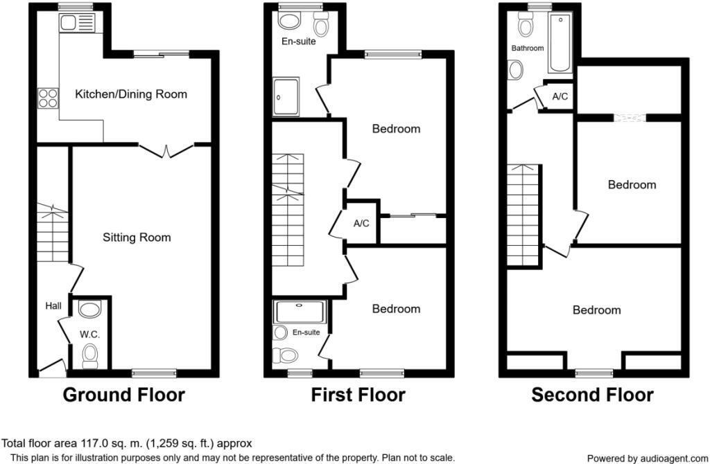 Floorplan of 4 bedroom Semi Detached House for sale, Wisteria Way, Nuneaton, Warwickshire, CV10