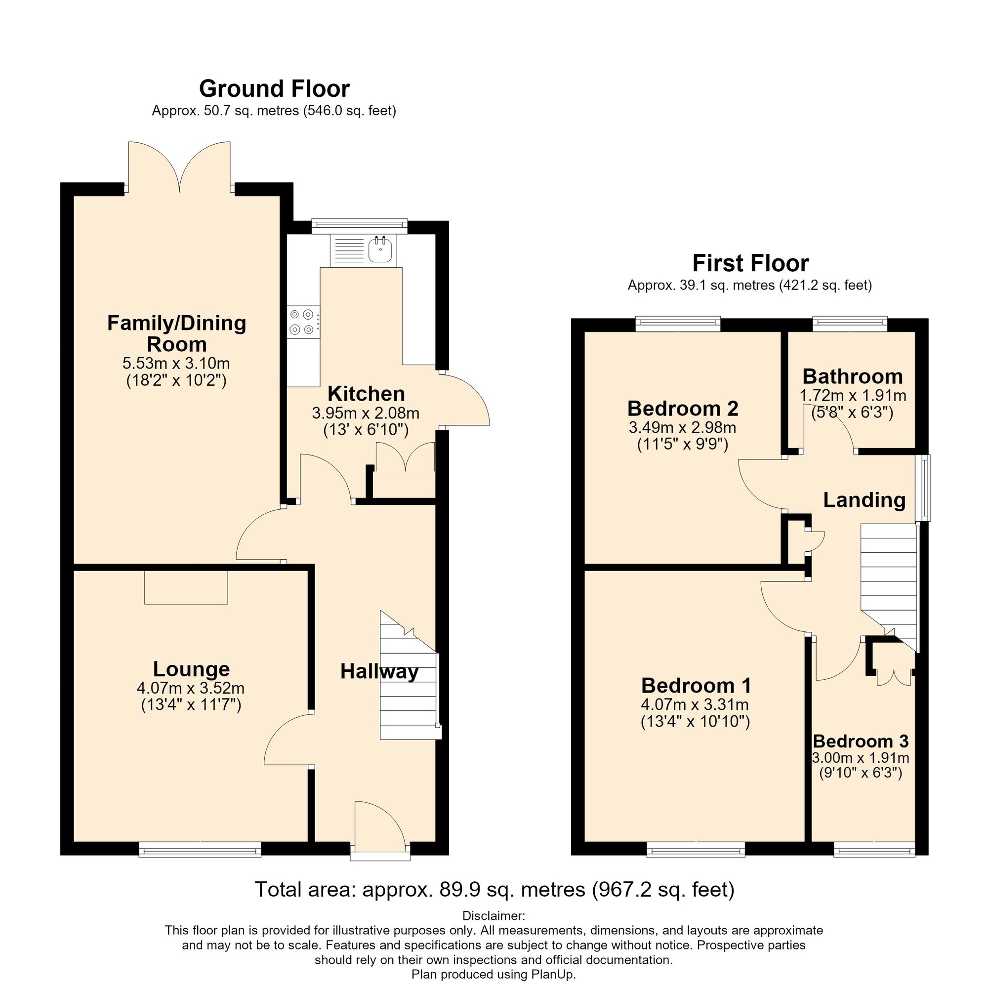 Floorplan of 3 bedroom Semi Detached House for sale, Deans Way, Coventry, Warwickshire, CV7