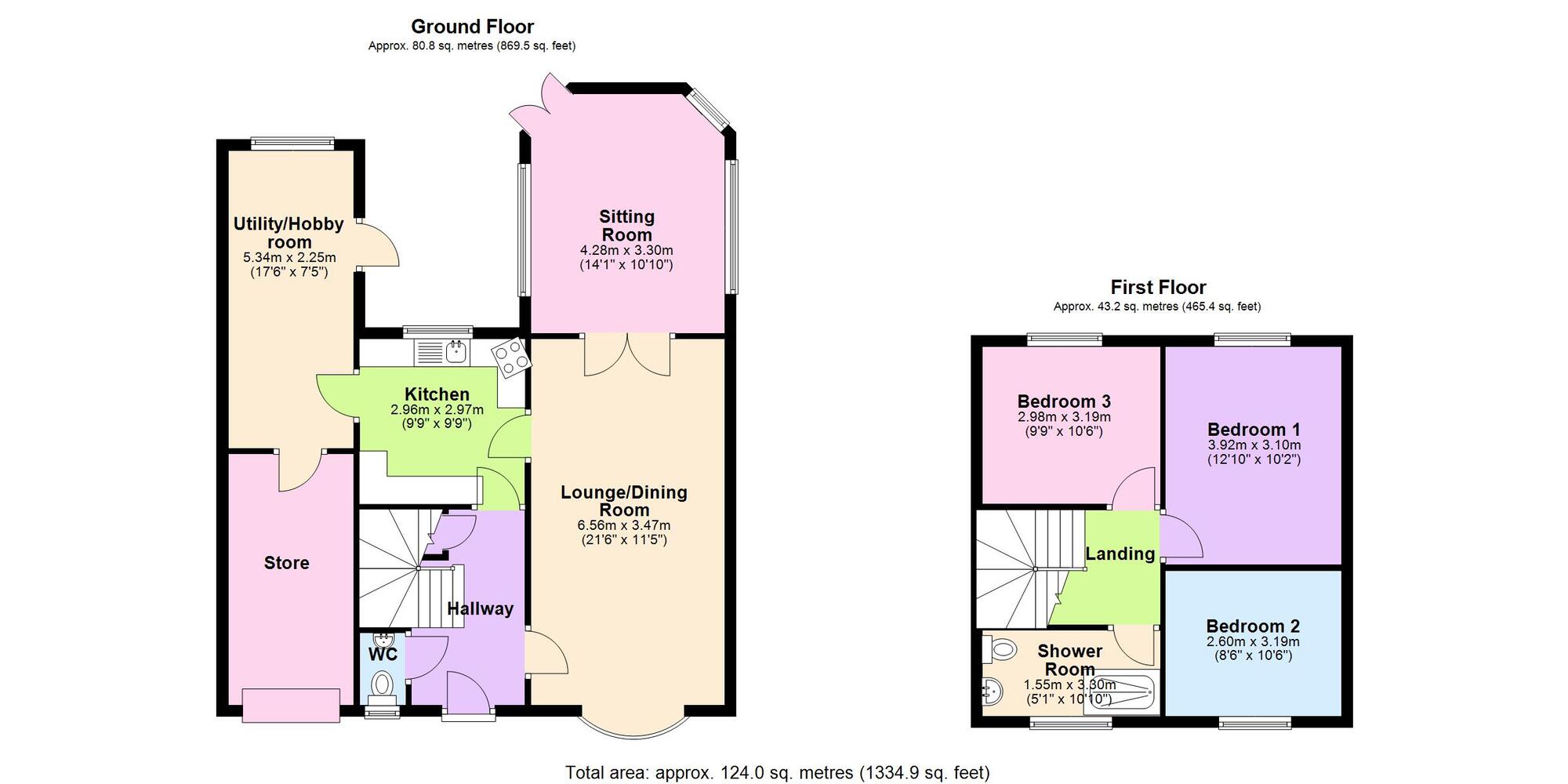 Floorplan of 3 bedroom Detached House for sale, The Maples, Bedworth, Warwickshire, CV12