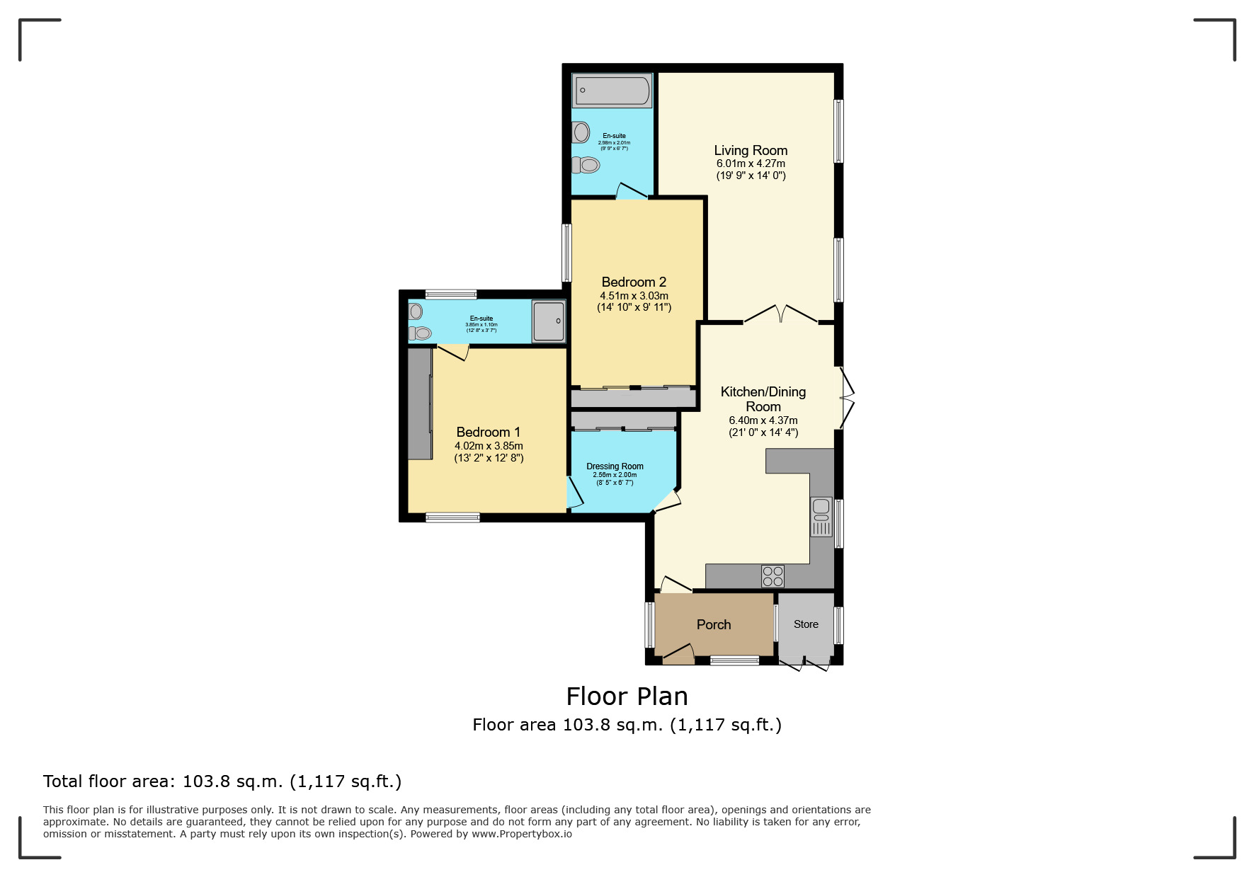 Floorplan of 2 bedroom Detached House for sale, Long Street, Bulkington, Warwickshire, CV12