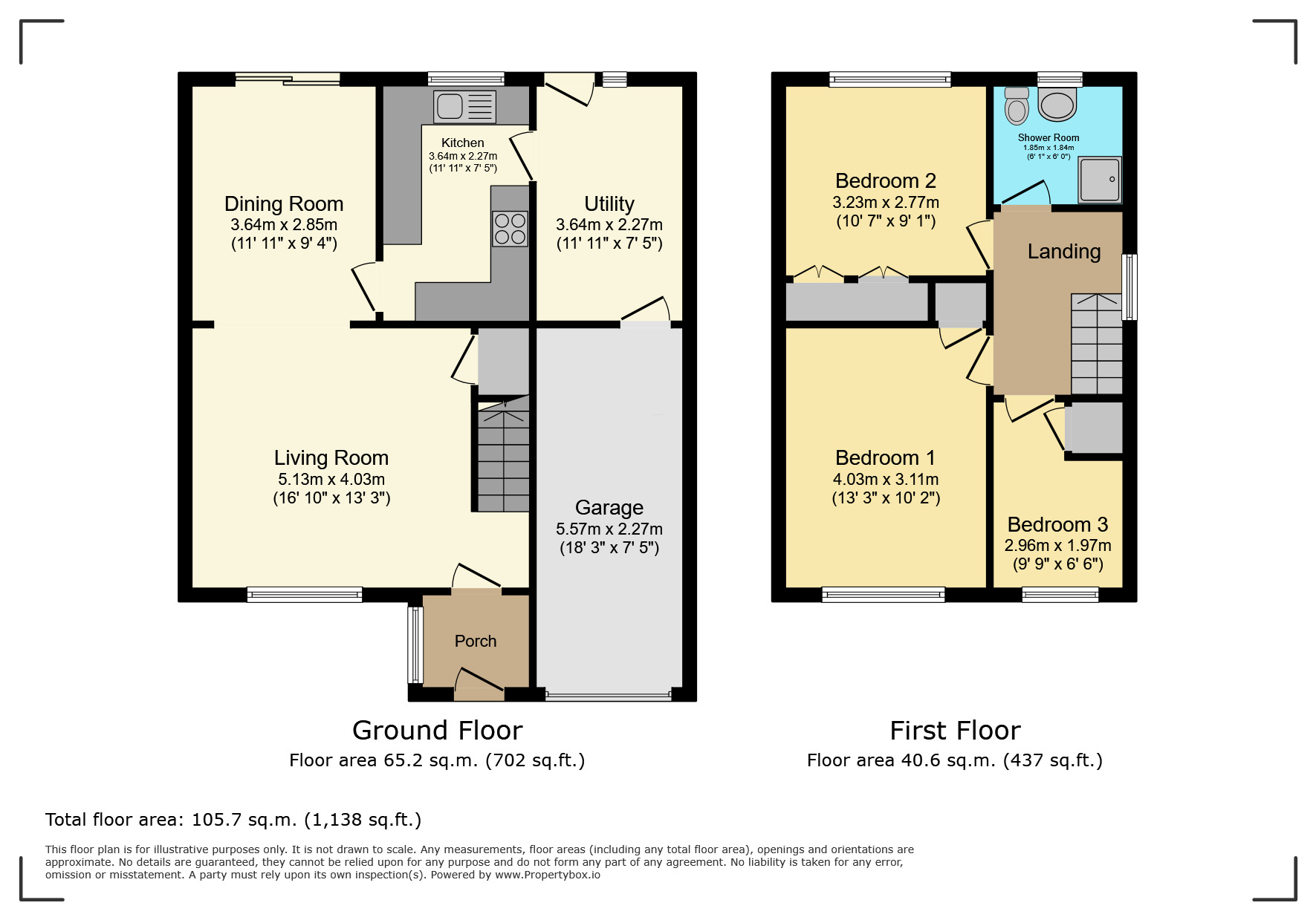 Floorplan of 3 bedroom Semi Detached House for sale, Hodnet Close, Kenilworth, Warwickshire, CV8