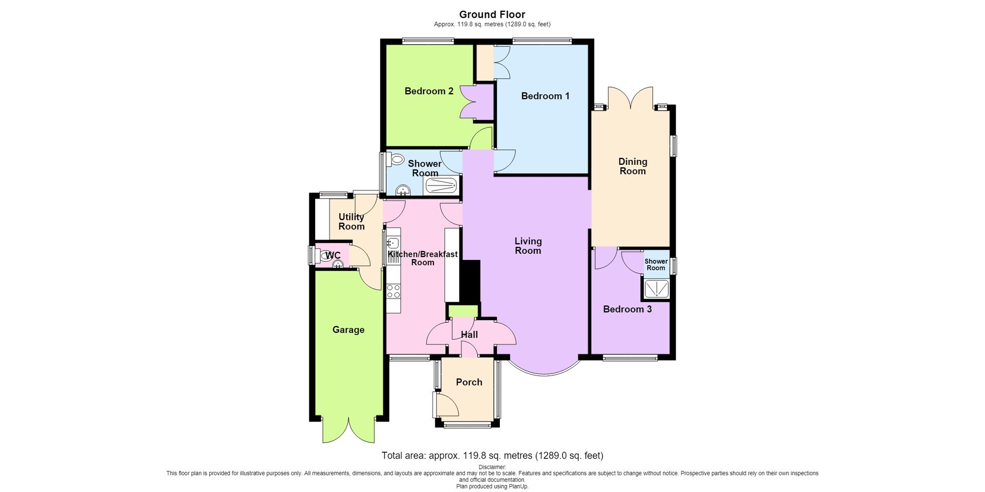 Floorplan of 3 bedroom Detached Bungalow for sale, Faircroft, Kenilworth, Warwickshire, CV8