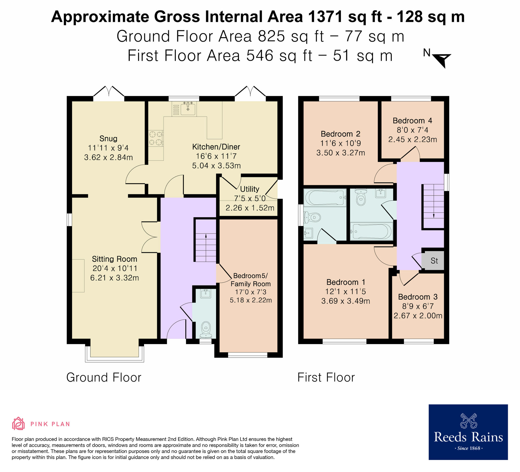 Floorplan of 5 bedroom Detached House for sale, Dove Close, Bedworth, Warwickshire, CV12