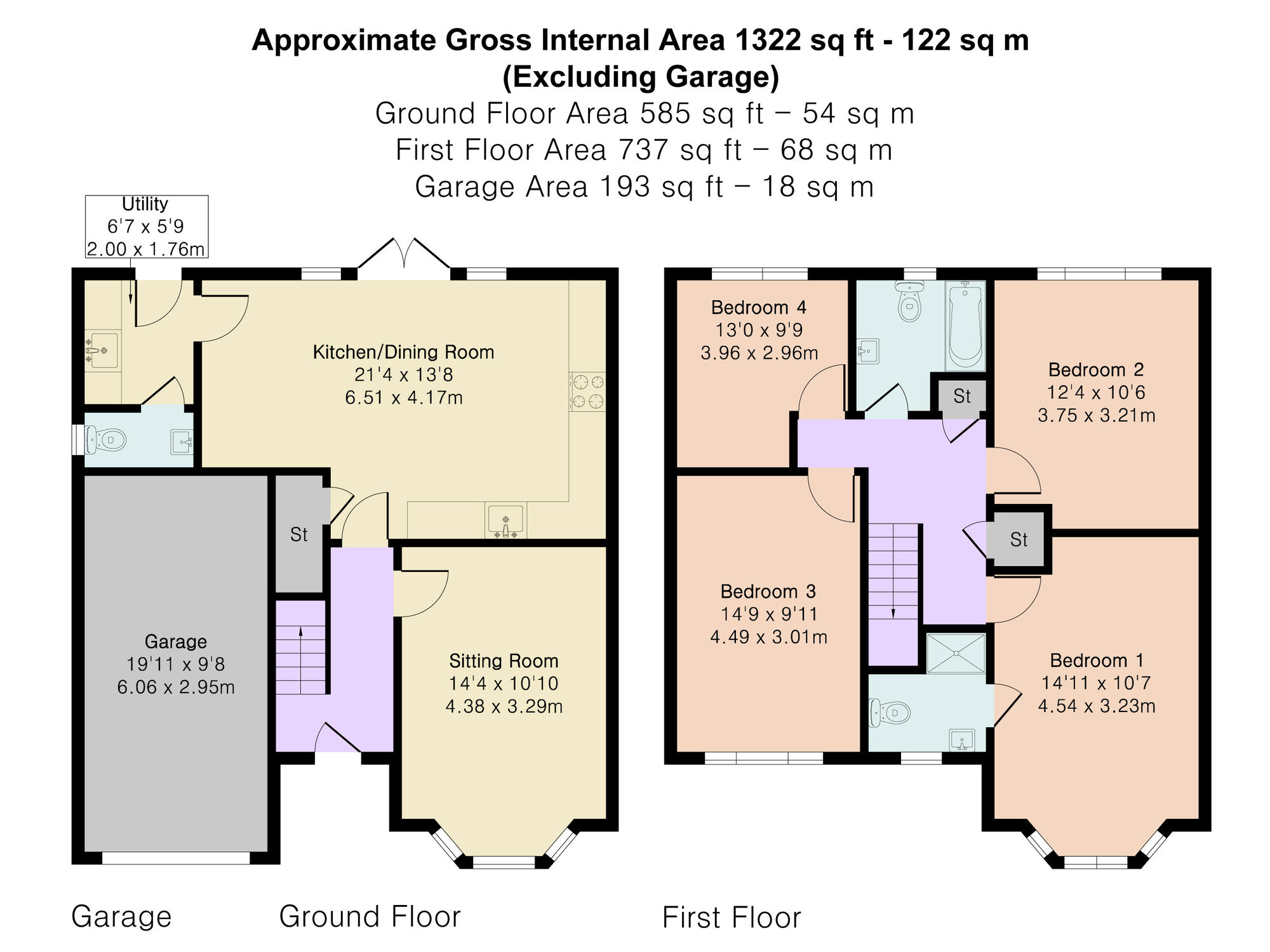 Floorplan of 4 bedroom Detached House for sale, Bochintone Road, Bulkington, Warwickshire, CV12