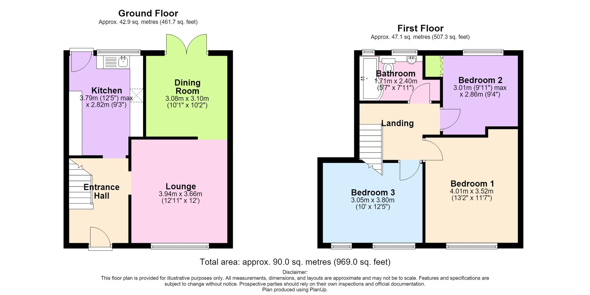 Floorplan of 3 bedroom Mid Terrace House for sale, Dudley Road, Kenilworth, Warwickshire, CV8