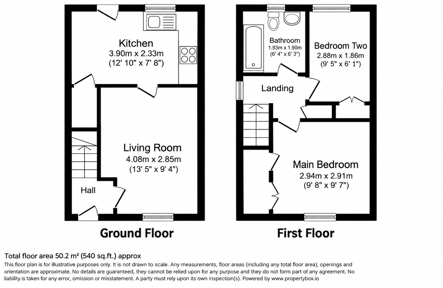 Floorplan of 2 bedroom Semi Detached House for sale, Horsepool Hollow, Leamington Spa, Warwickshire, CV31