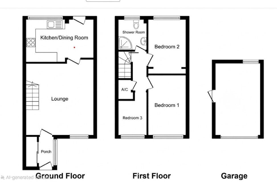 Floorplan of 3 bedroom End Terrace House for sale, Ashford Drive, Bedworth, Warwickshire, CV12
