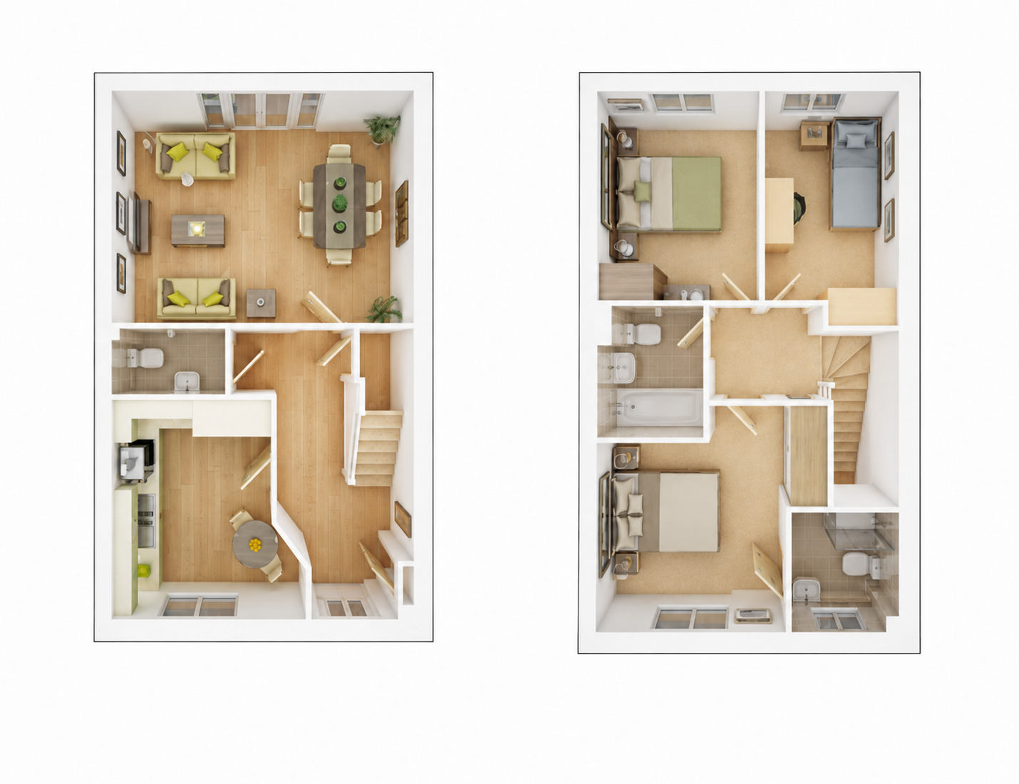 Floorplan of 3 bedroom Semi Detached House for sale, Wem Drive, Bulkington, Warwickshire, CV12