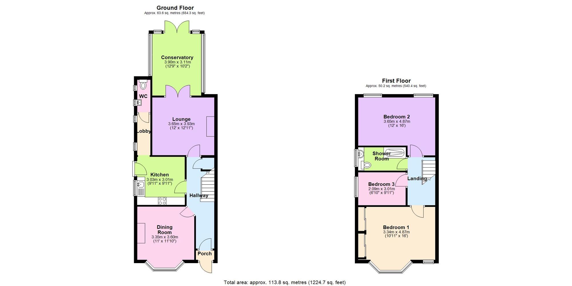 Floorplan of 3 bedroom Semi Detached House for sale, Coventry Road, Exhall, Warwickshire, CV7