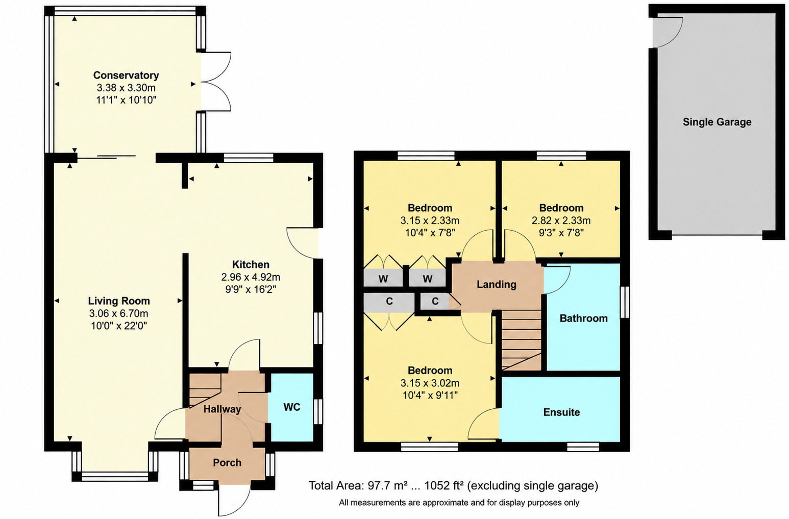 Floorplan of 3 bedroom Detached House for sale, Columbine Way, Bedworth, Warwickshire, CV12