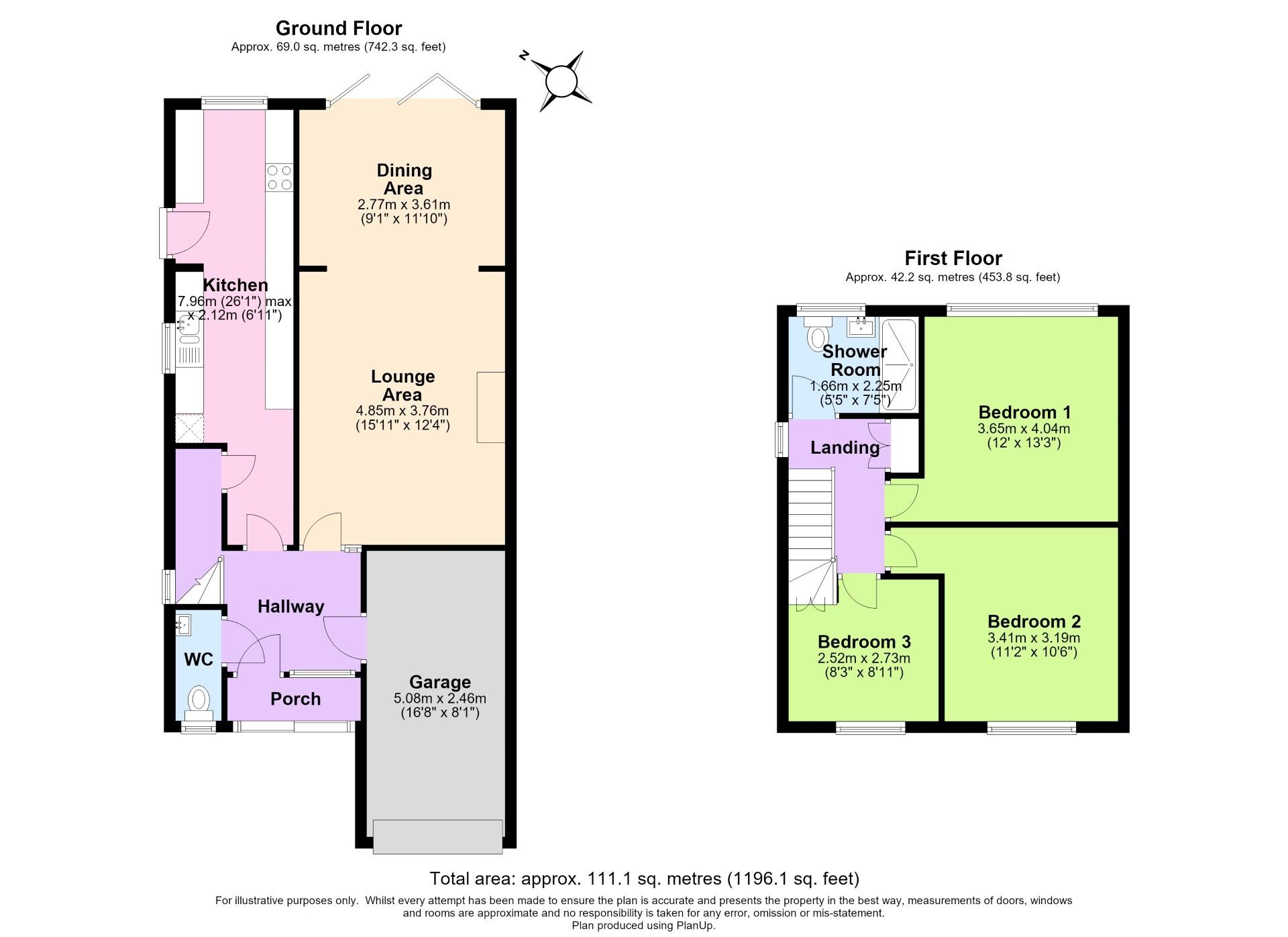 Floorplan of 3 bedroom Semi Detached House for sale, Alice Close, Bedworth, Warwickshire, CV12